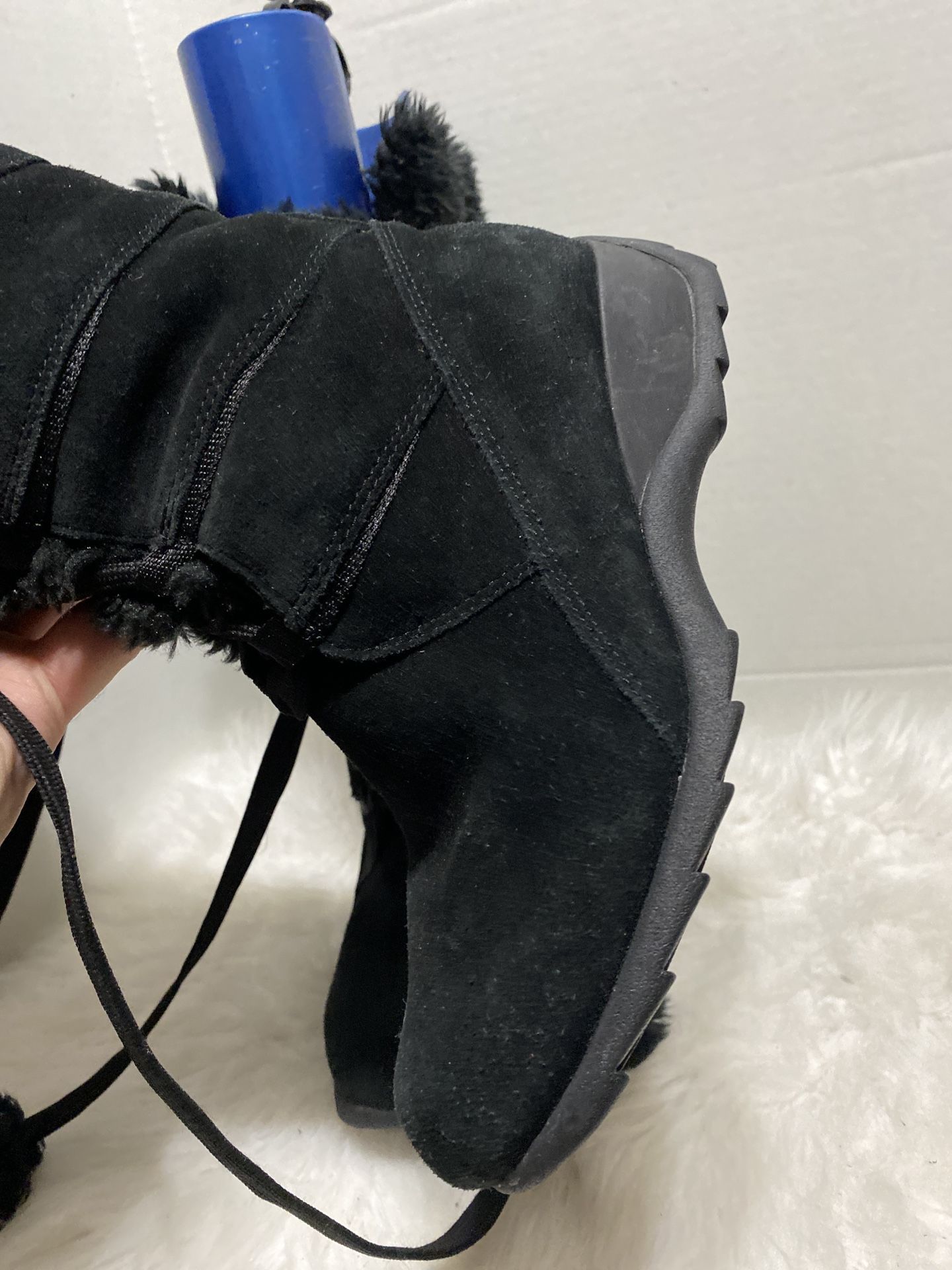 Sporto Waterproof Chelsea Fur Black Boots Women’s Size 6.5