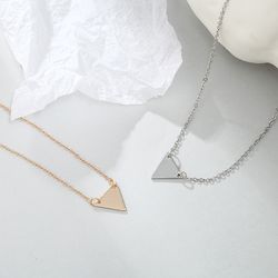 "Simple Metal Triangle Alloy Necklace for Women/girl, 990101A159 Thumbnail