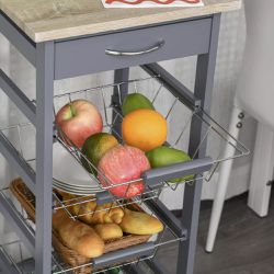 Rolling Kitchen Storage Cart on 360° Wheels Thumbnail