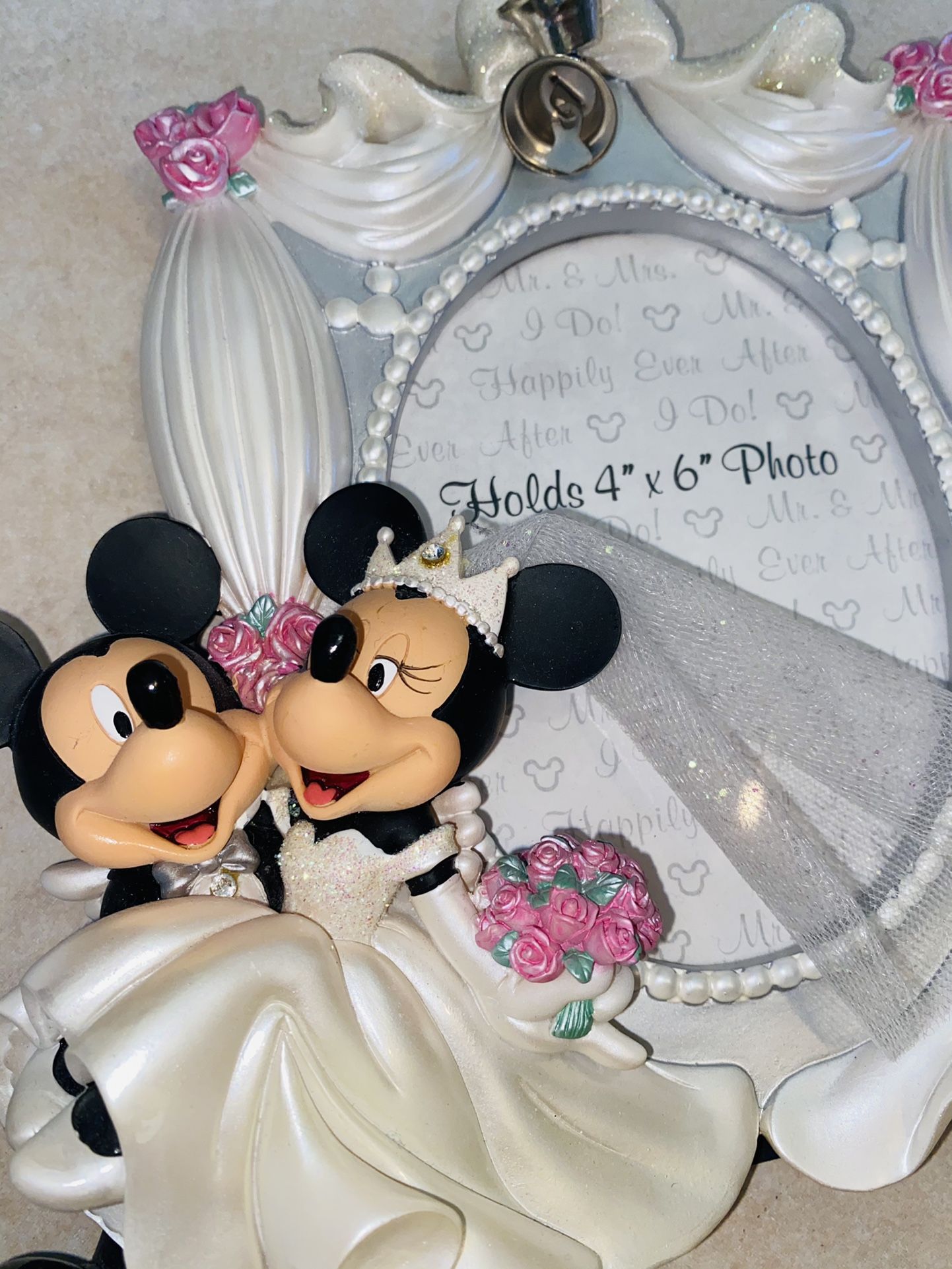 Disney Parks Exclusive Mickey Minnie Wedding Frame 3D 4" x 6