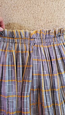Grey, Yellow Lonf Skirt. Size S-M Thumbnail