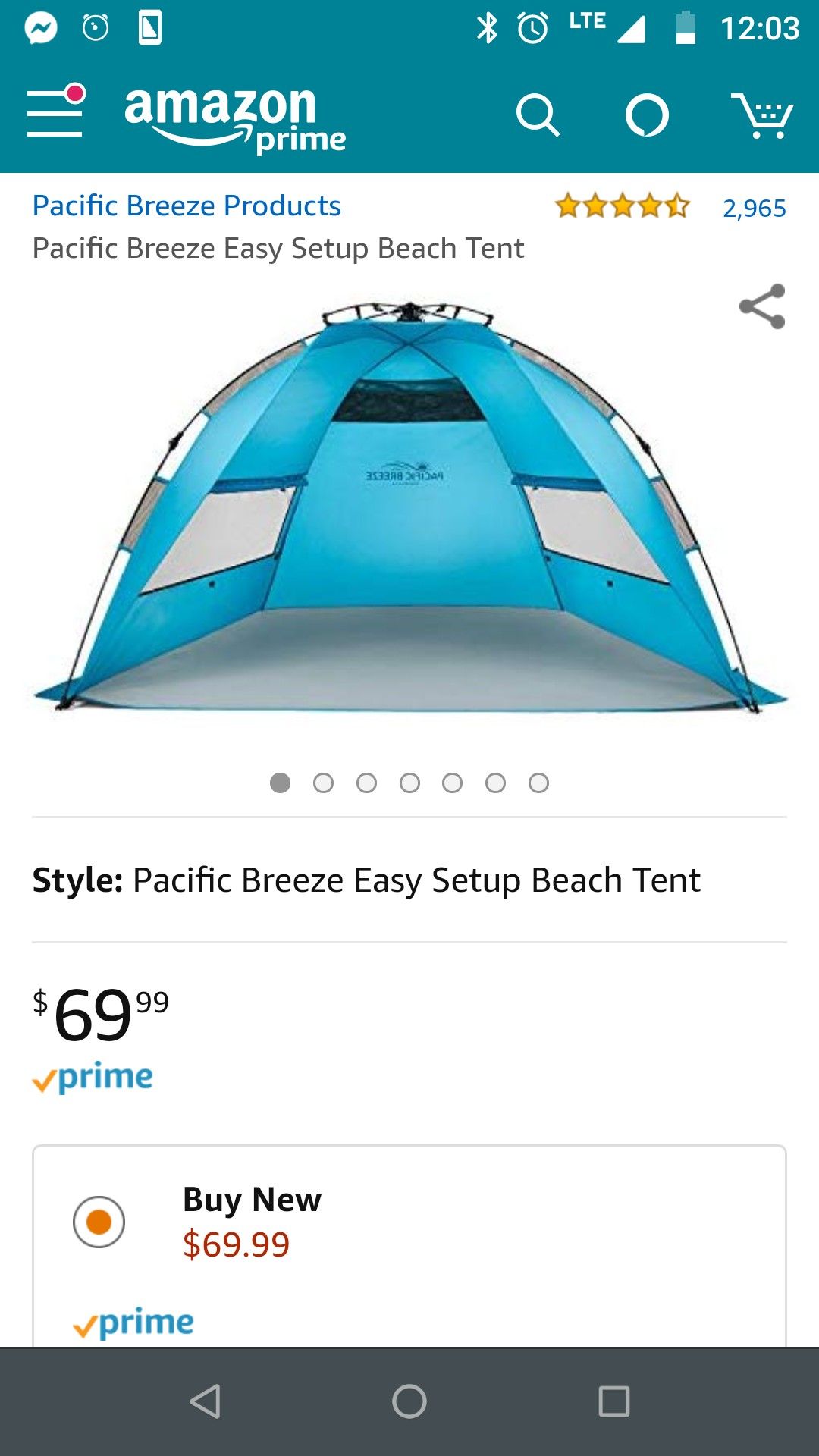 Pop Up Beach Tent