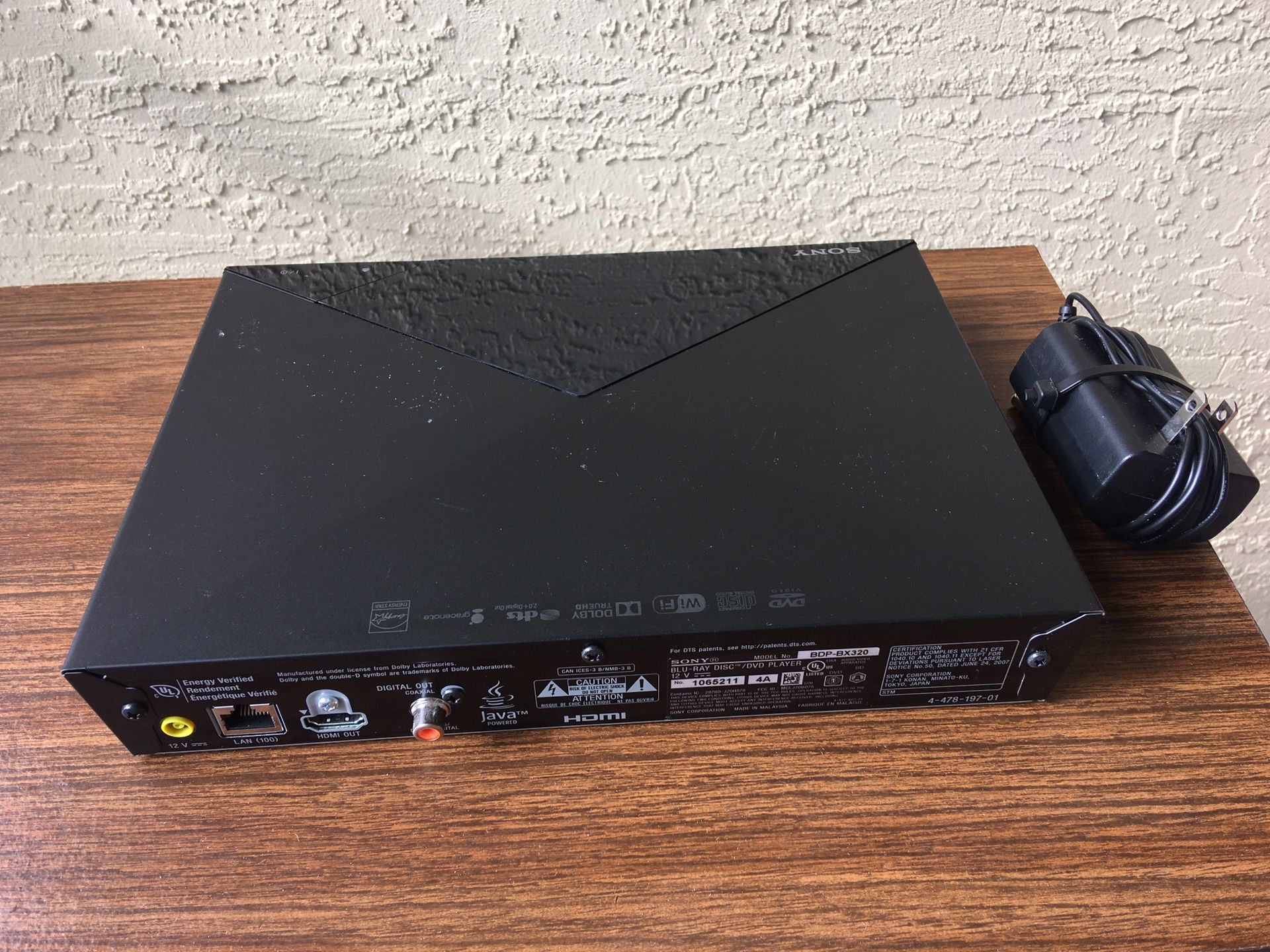 SONY BLU-RAY DISC WIRELESS LAN BUILT-IN
