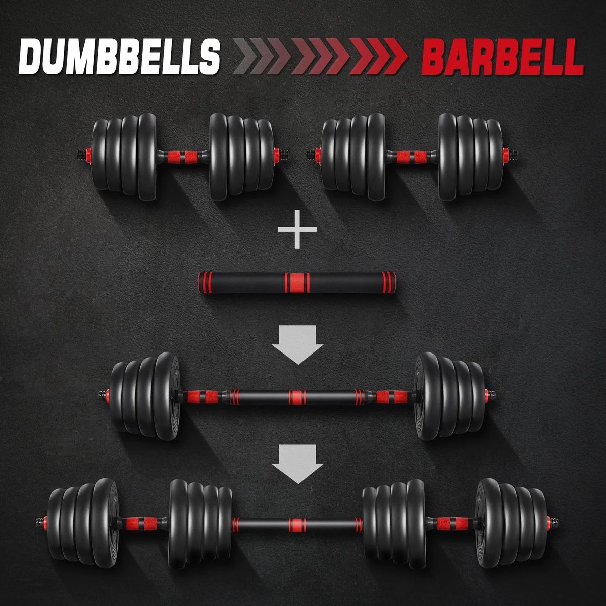 Adjustable dumbbell barbell set ON SALE❗️