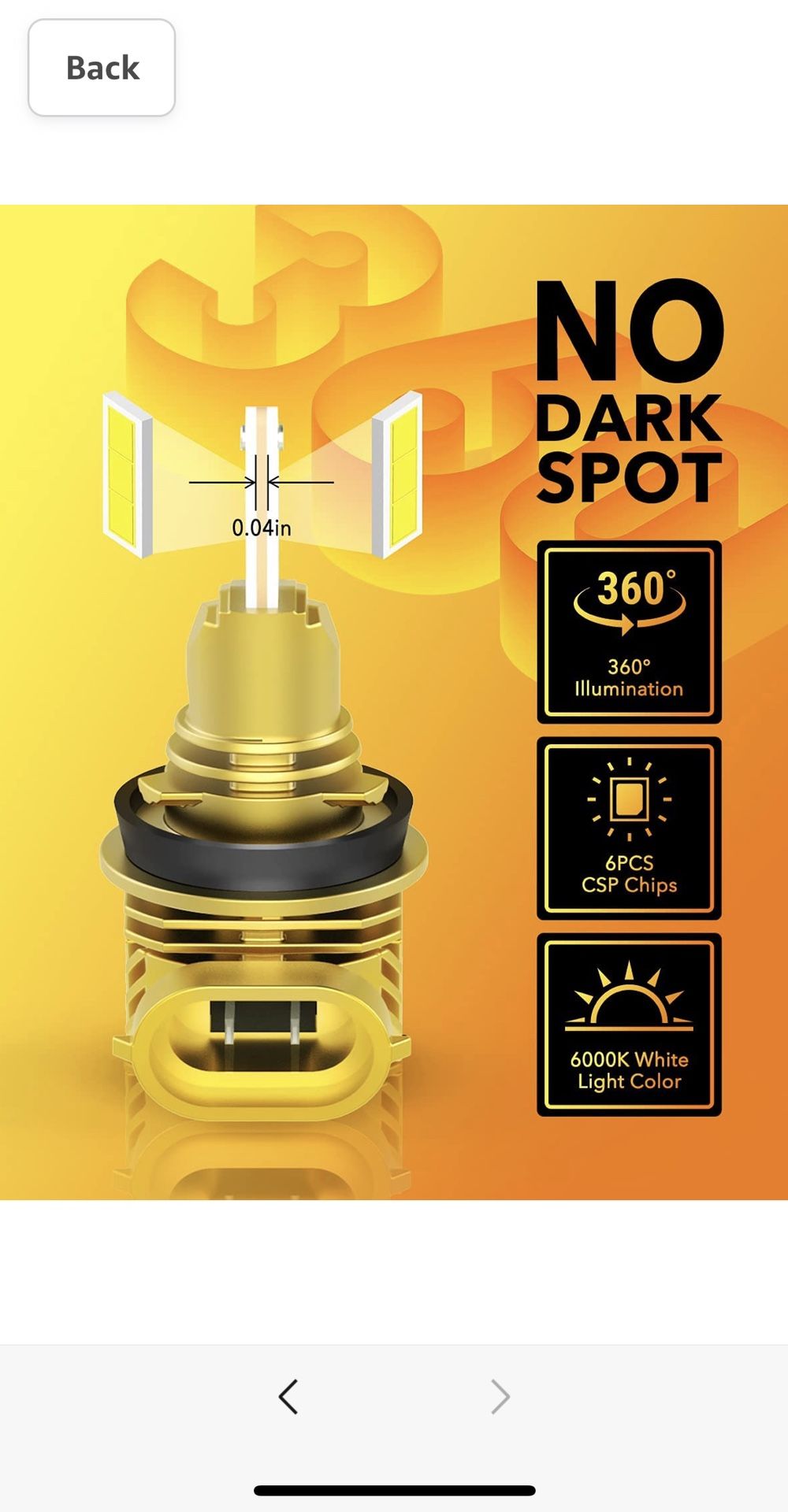 H11/H8/H9 LED Bulb Mini Size