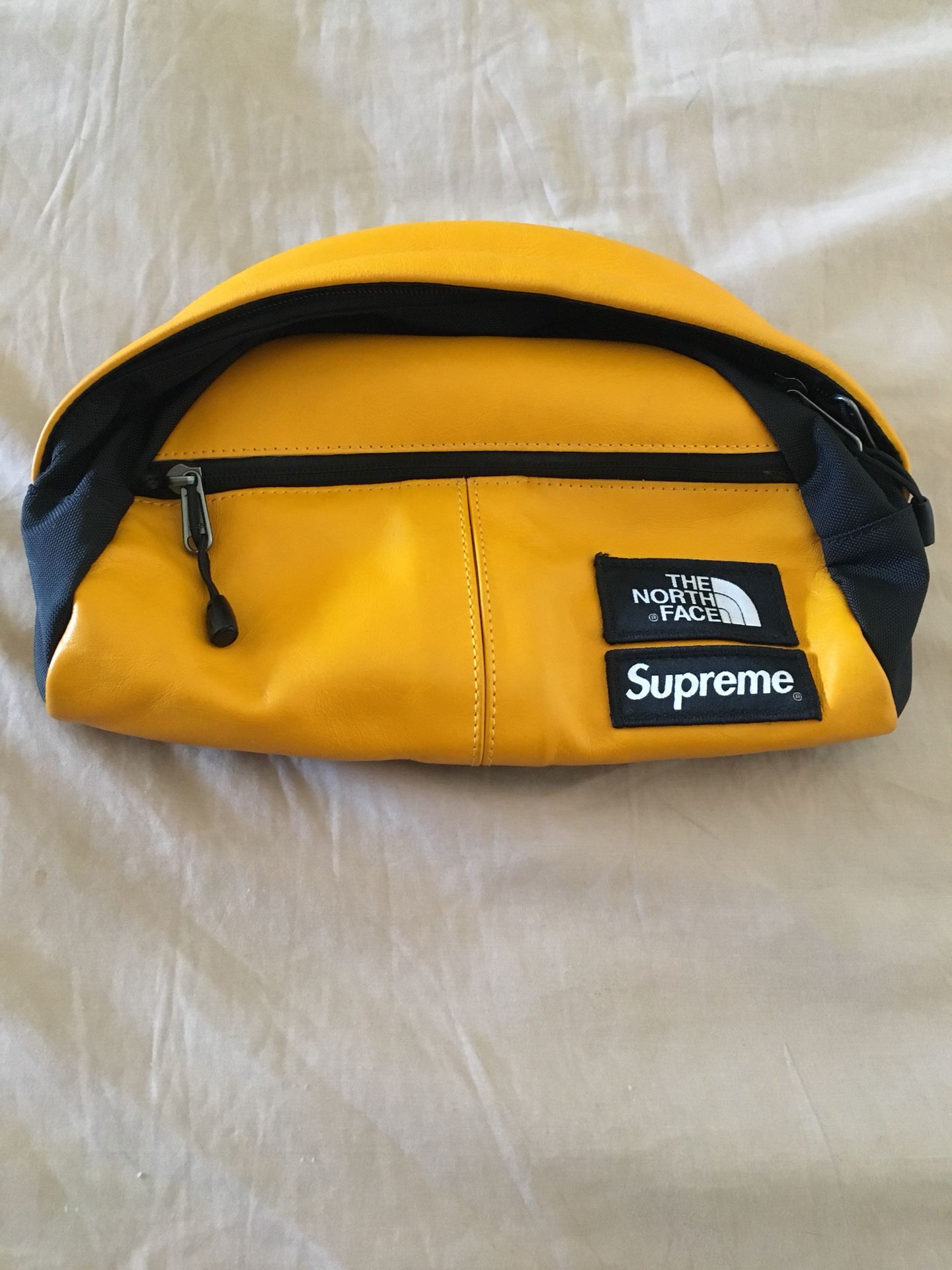 Supreme The North Face Leather Roo II Lumbar Pack Yellow for 