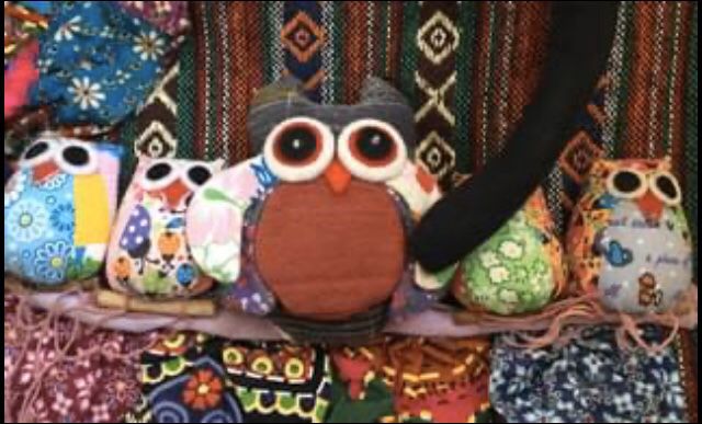 The Collection Royal Colorful Owl Family Hippie Boho Zippered Purse