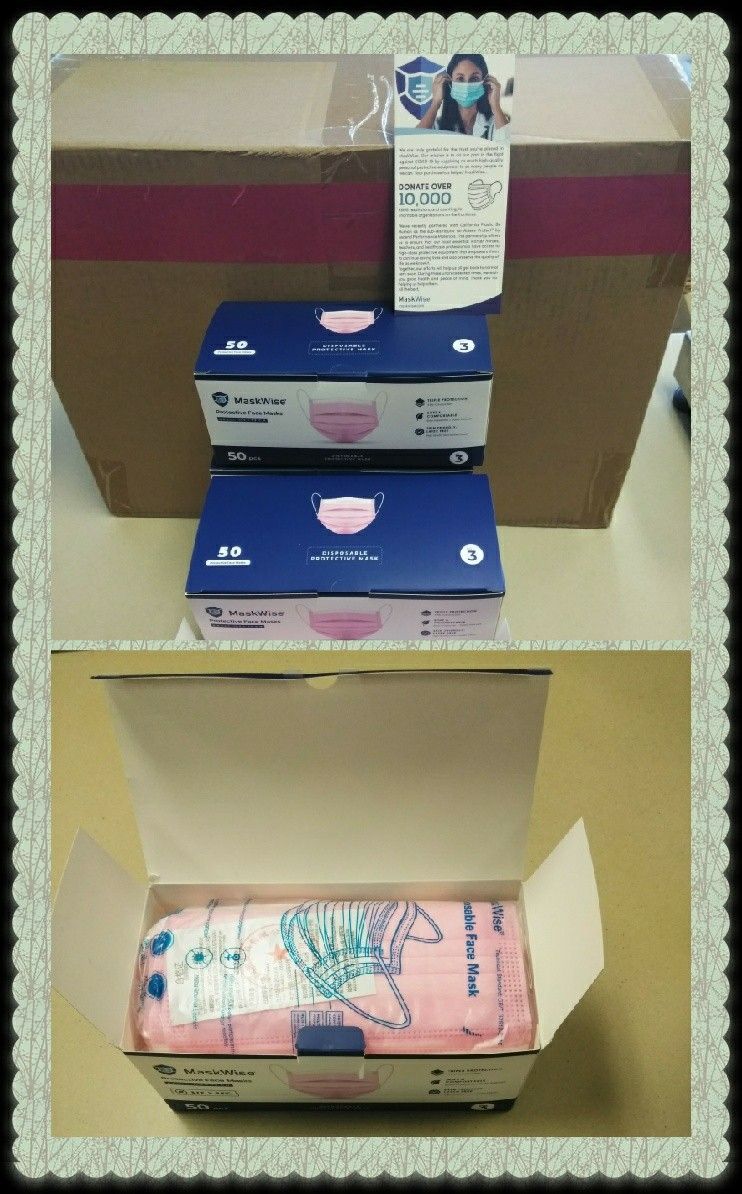 20 Boxes Of Pink Face Masks