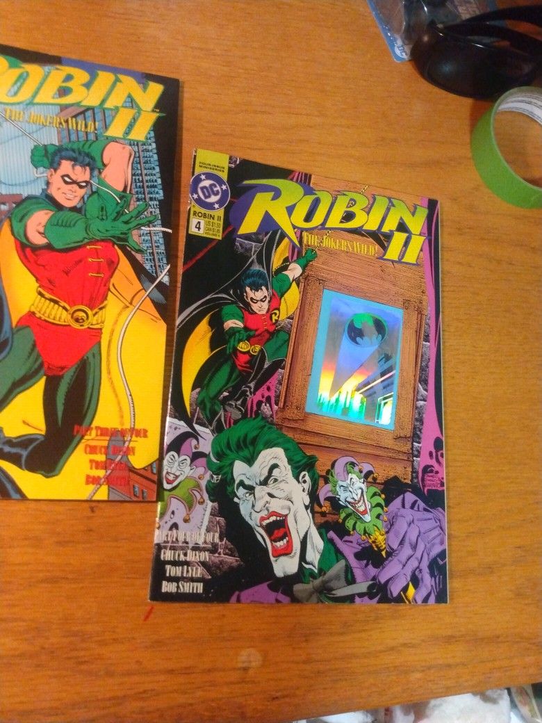 ROBIN II COMICS WITH HOLOGRAM ..ISSUES 2, 2 VARIANT, 3,4...4 ISSUES IN ALL