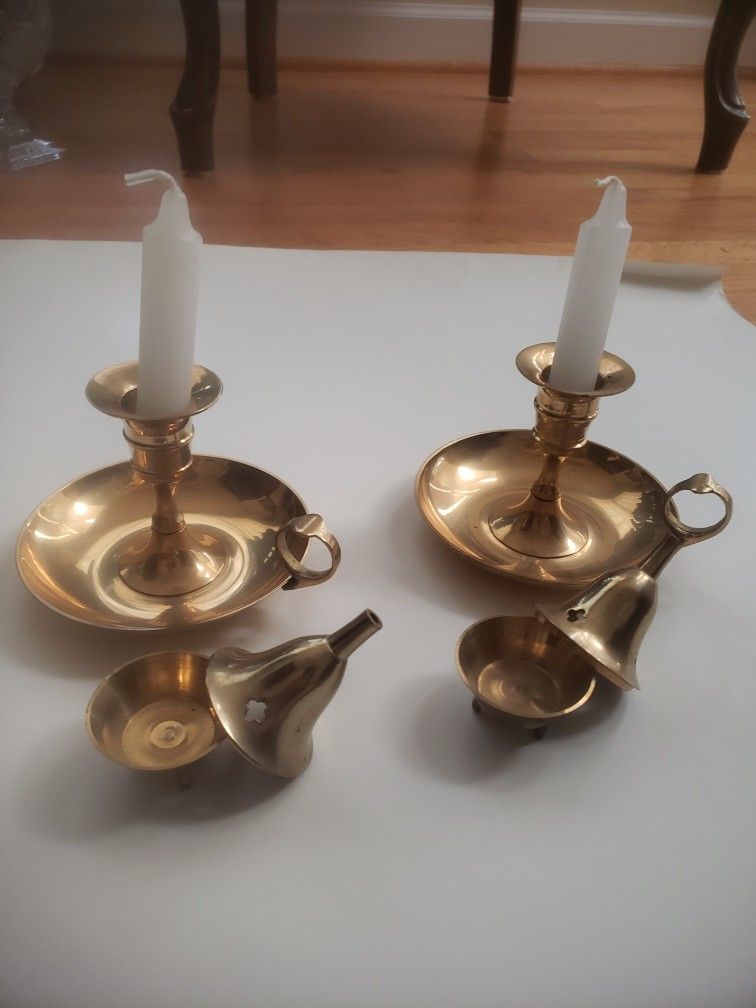Brass Candle Holder And Incense Burner
