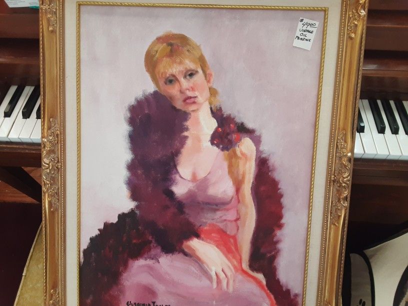 ABSOLUTELY GORGEOUS LOOKING VINTAGE Hand PAINTED oil PAINTING Sign BY ARTIST