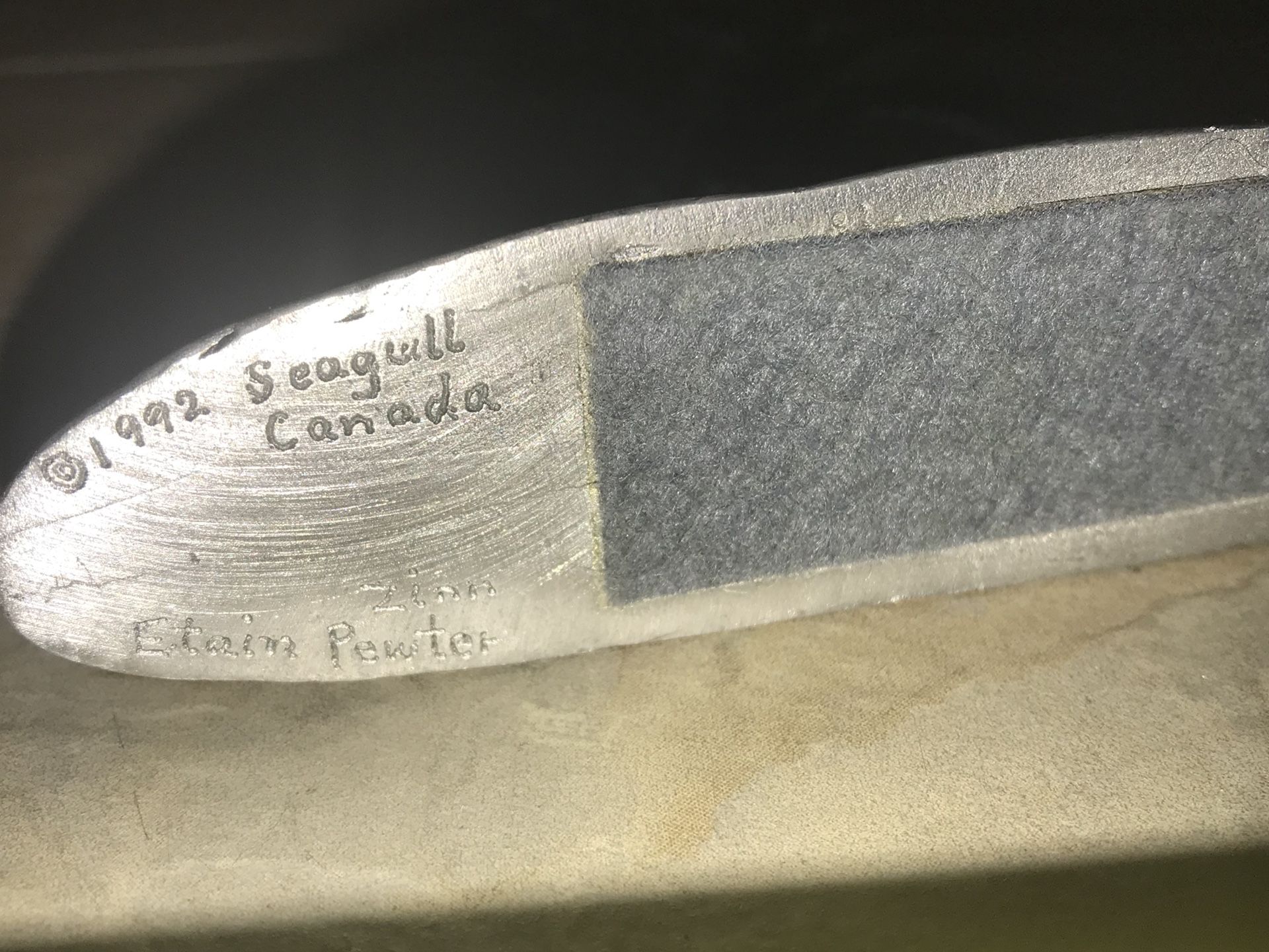 Bookends Golf Lady Golfer 1992 Seagull Canada Pewter Etain Zinn Golf
