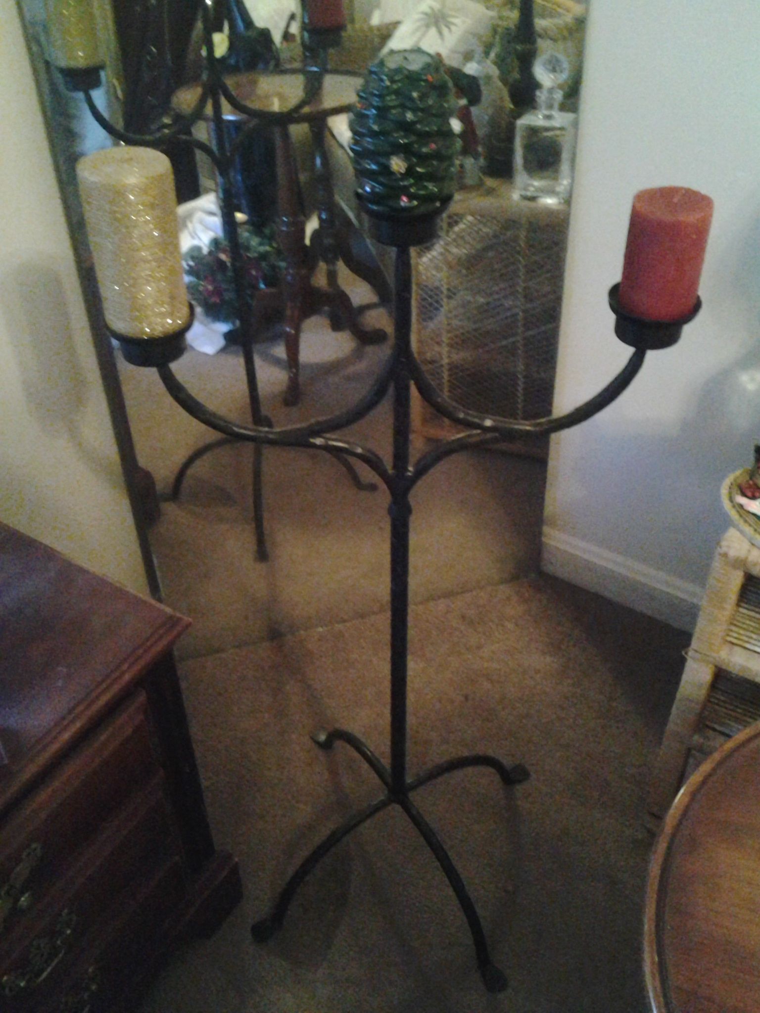 Wrought iron candle holder 40.00