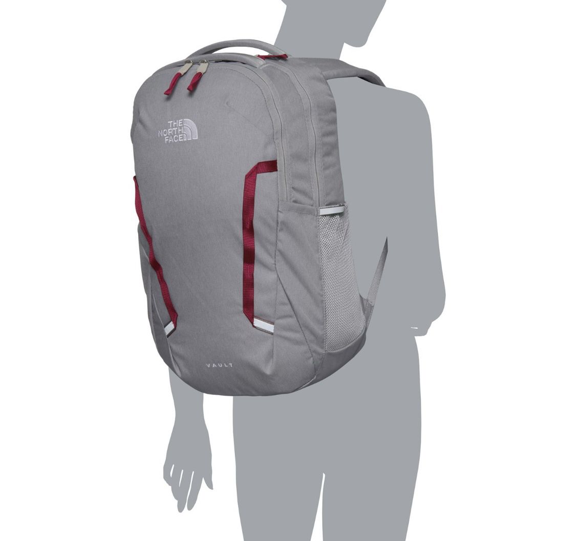 The North Face Women’s 26L Vault Backpack, Silver Gray| Magenta