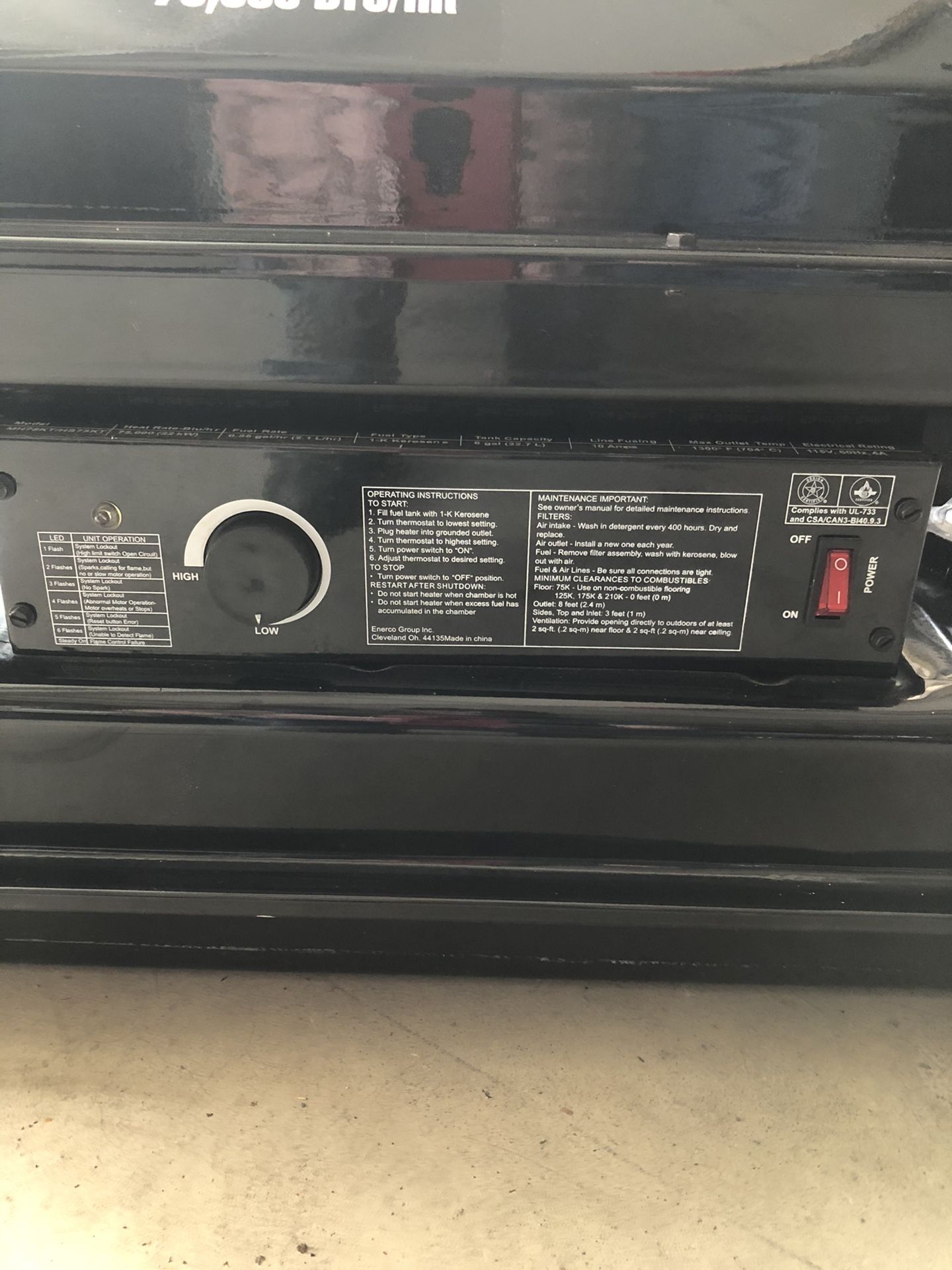 Mr Heater Contractor Series 75000BTU. Hardly Used. Porch Pickup Only
