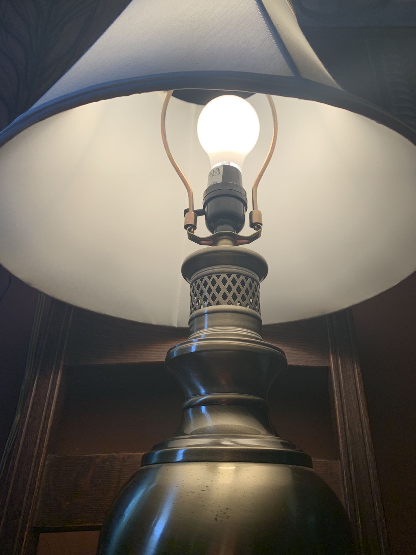Brass Table Lamp with Shade
