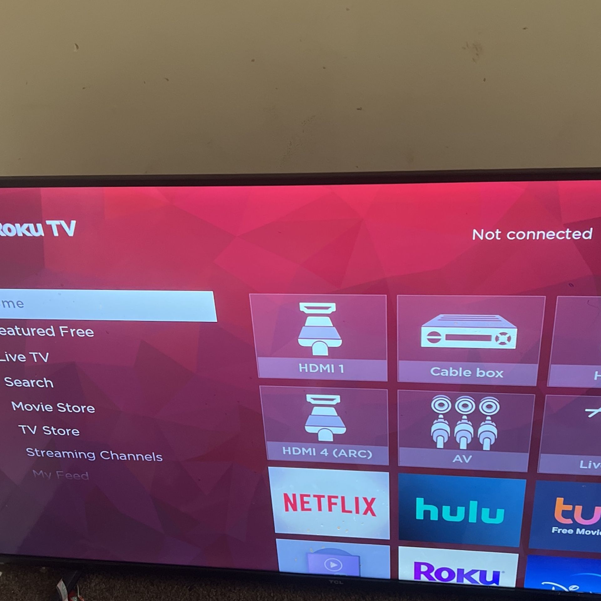 55” Inch Flat Screen Tv Roku