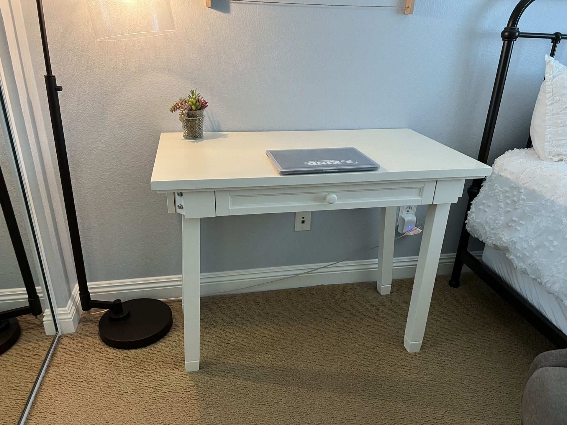 White Wood Desk  