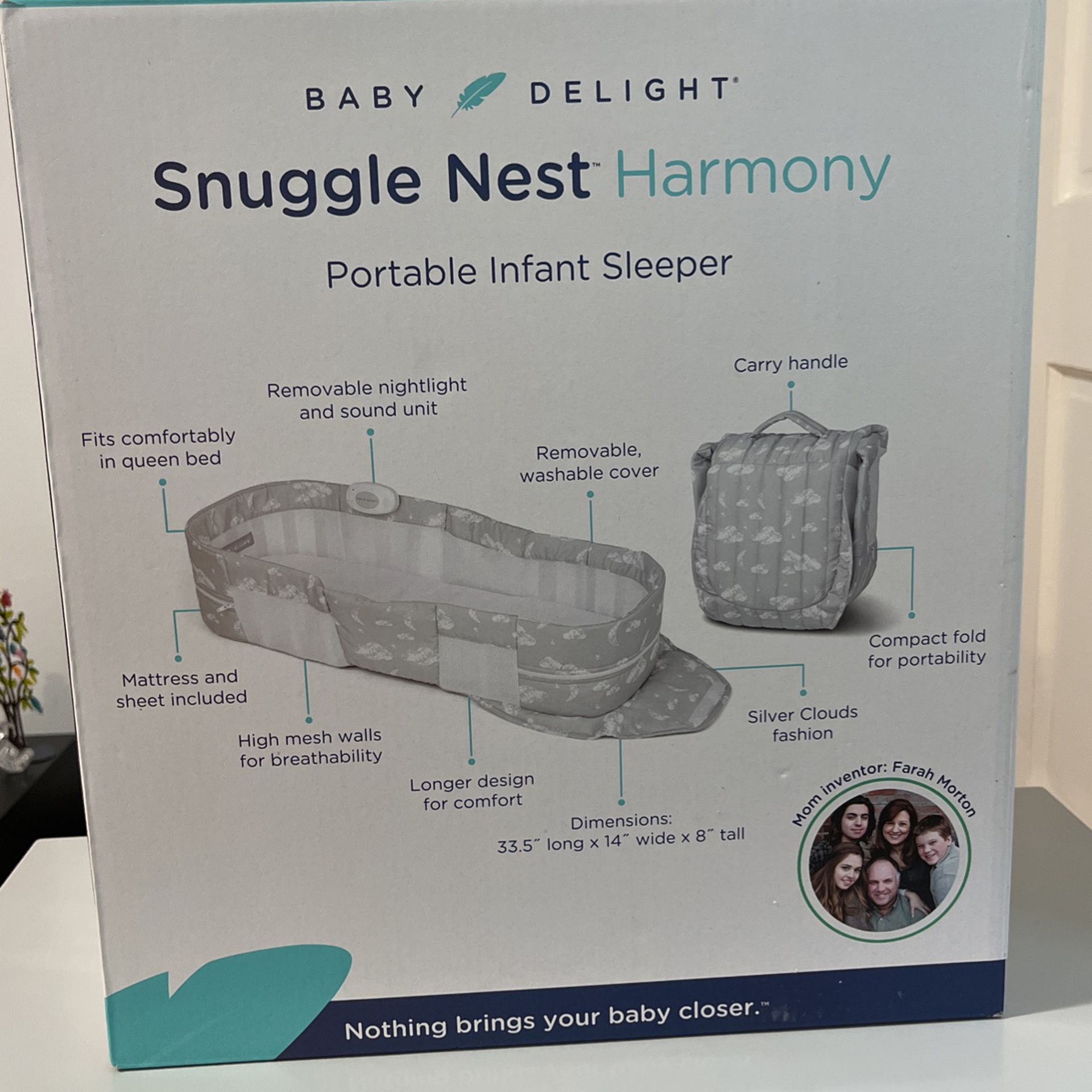 Baby Delight Snuggle Nest Harmony Portable Infant Sleeper