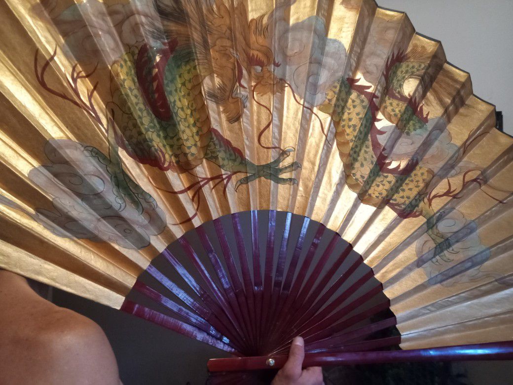 Big Chinese Hanging Fan For Decoration