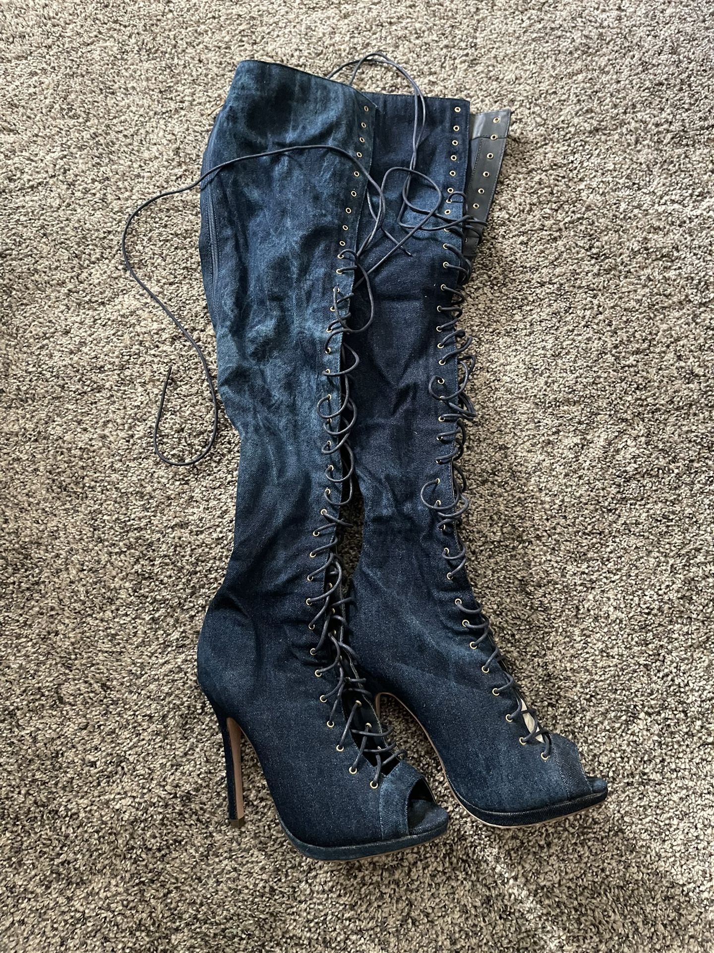 Jean Boots Thigh High