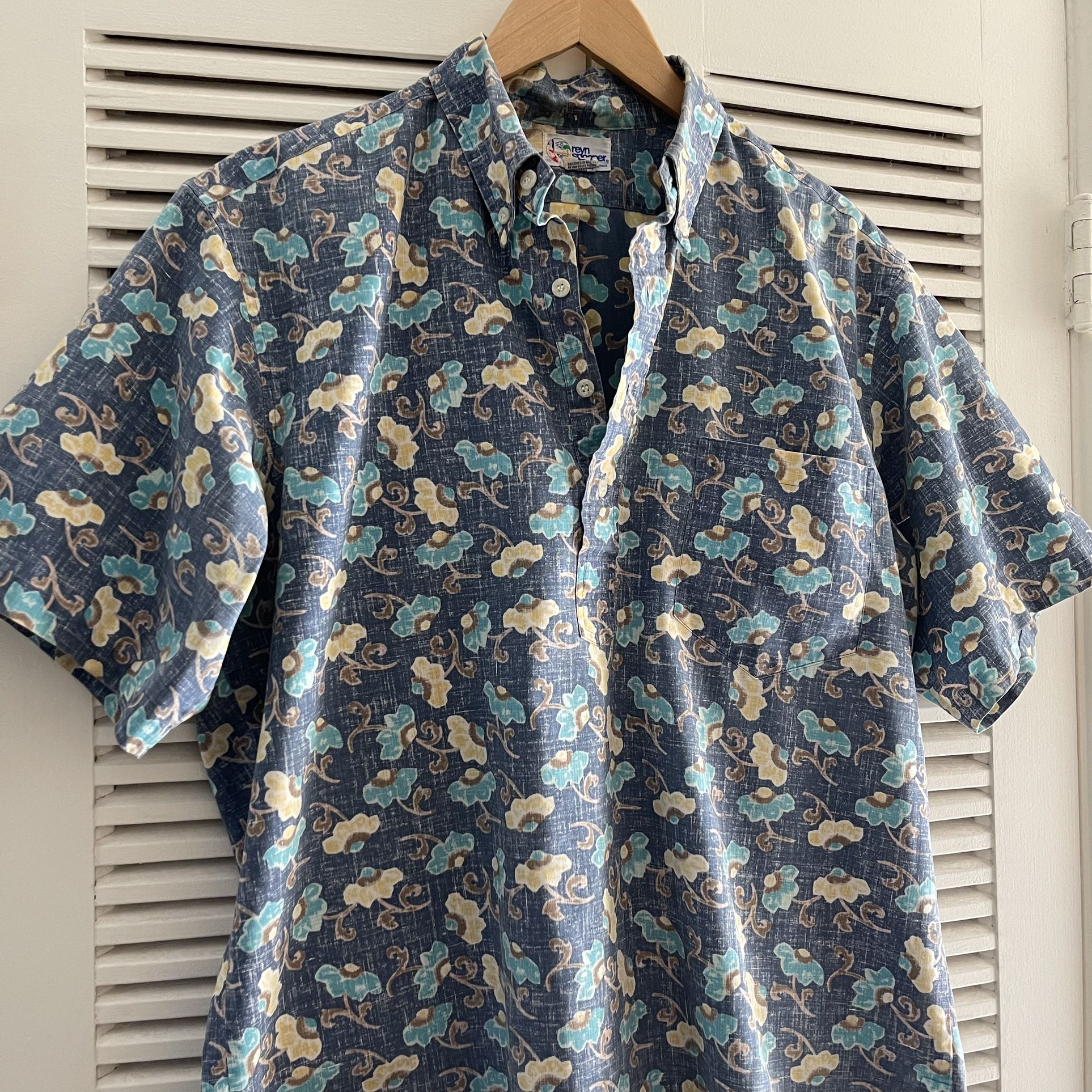 Vintage Reyn Spooner Floral 1/4 Button Up Shirt