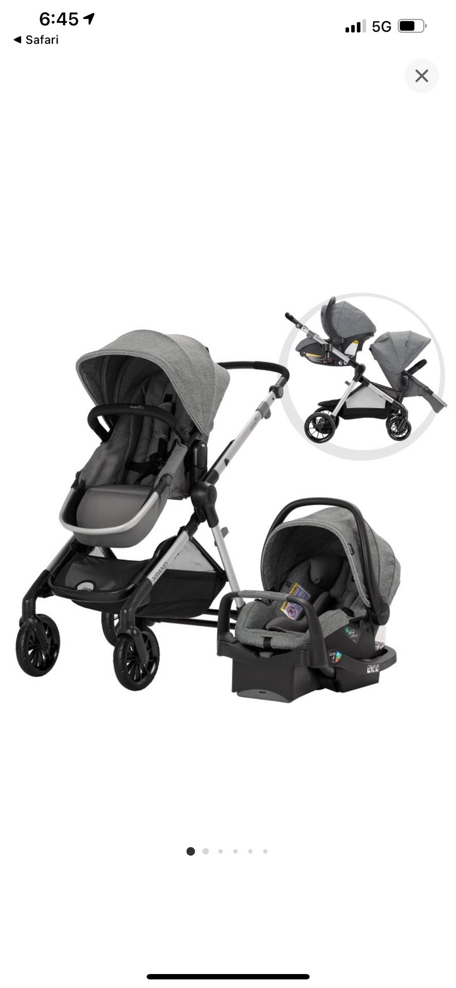 Brand New evenflo pivot modular travel system
