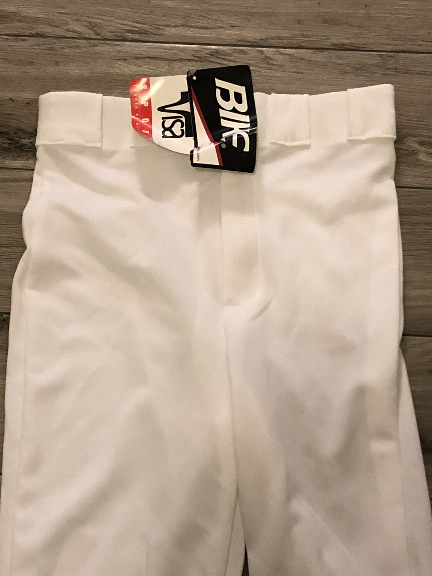 Bike Athletic Style 4108 White Adult Baseball Pants w/Belt Loops Size Small NEW