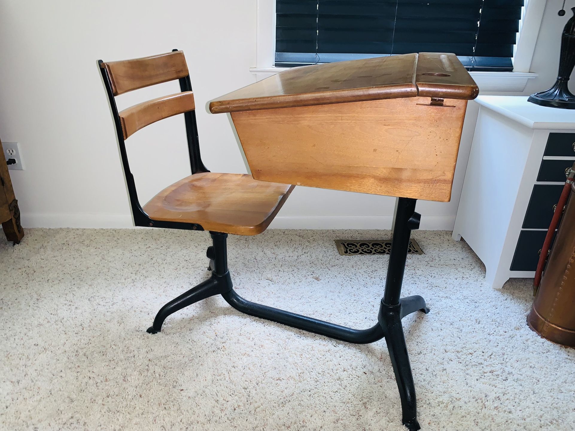 Antique School Desk Industrial Furniture