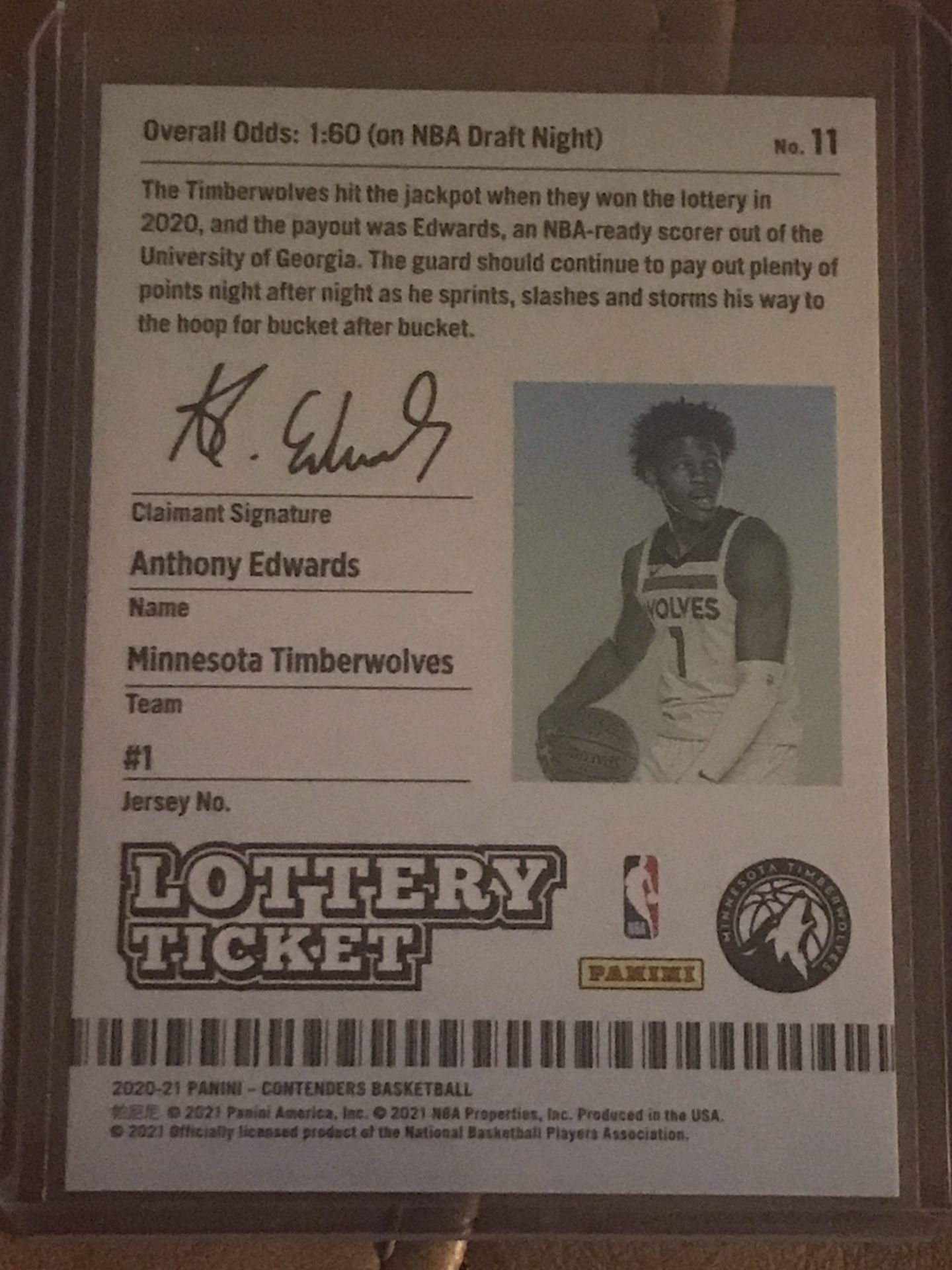 Anthony Edwards Lottery Ticket