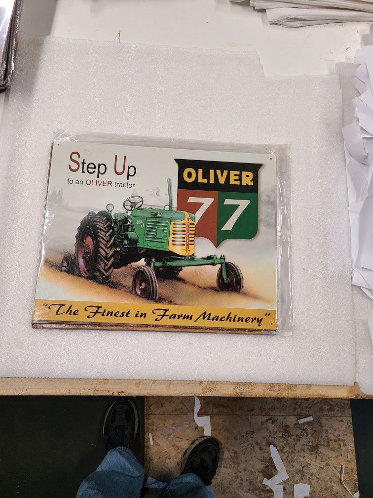Oliver Farm Tractor Faux Vintage Ad Metal Sign