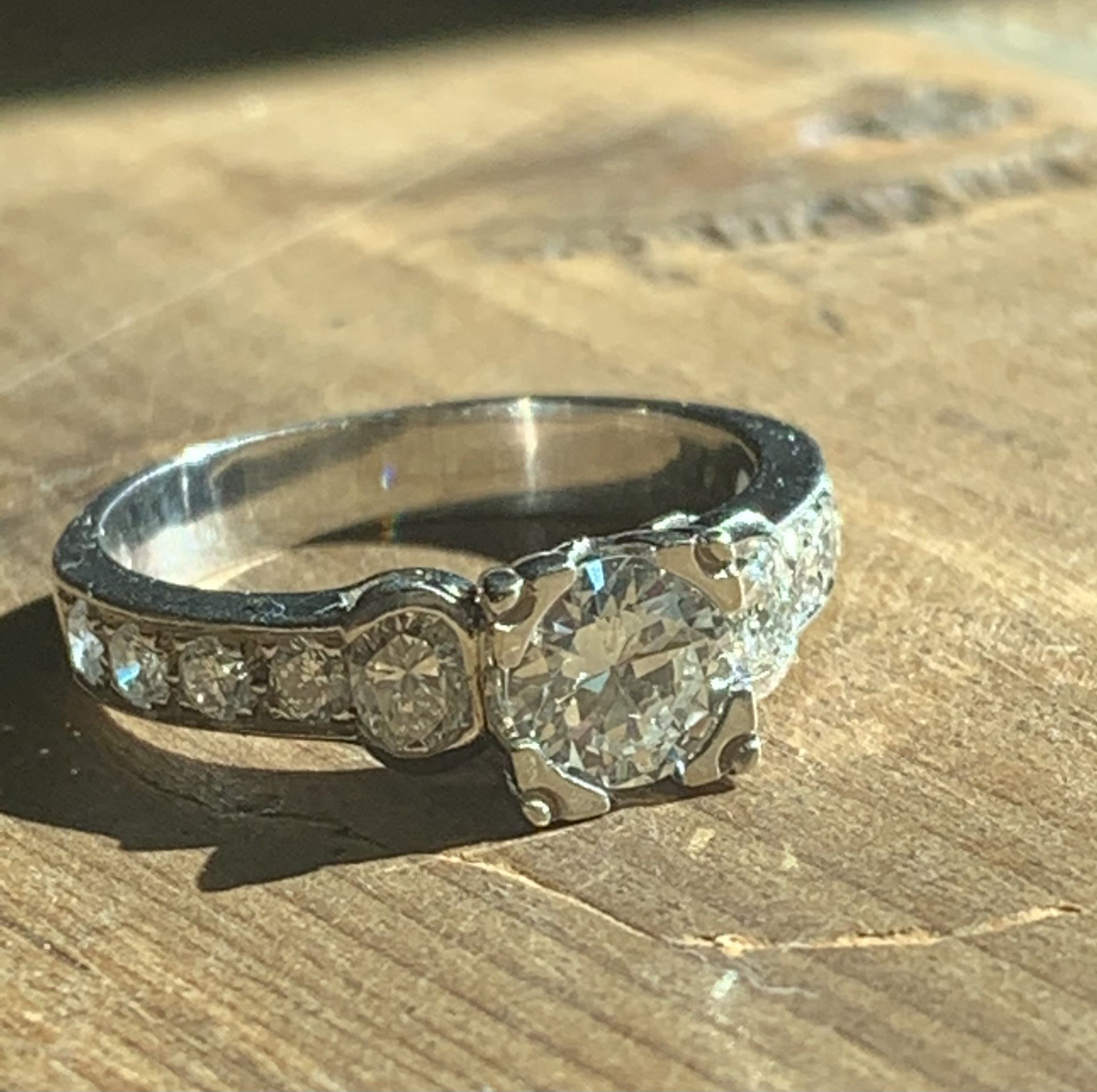 2.06 Carat tw GIA Platinum Diamond Engagement Ring