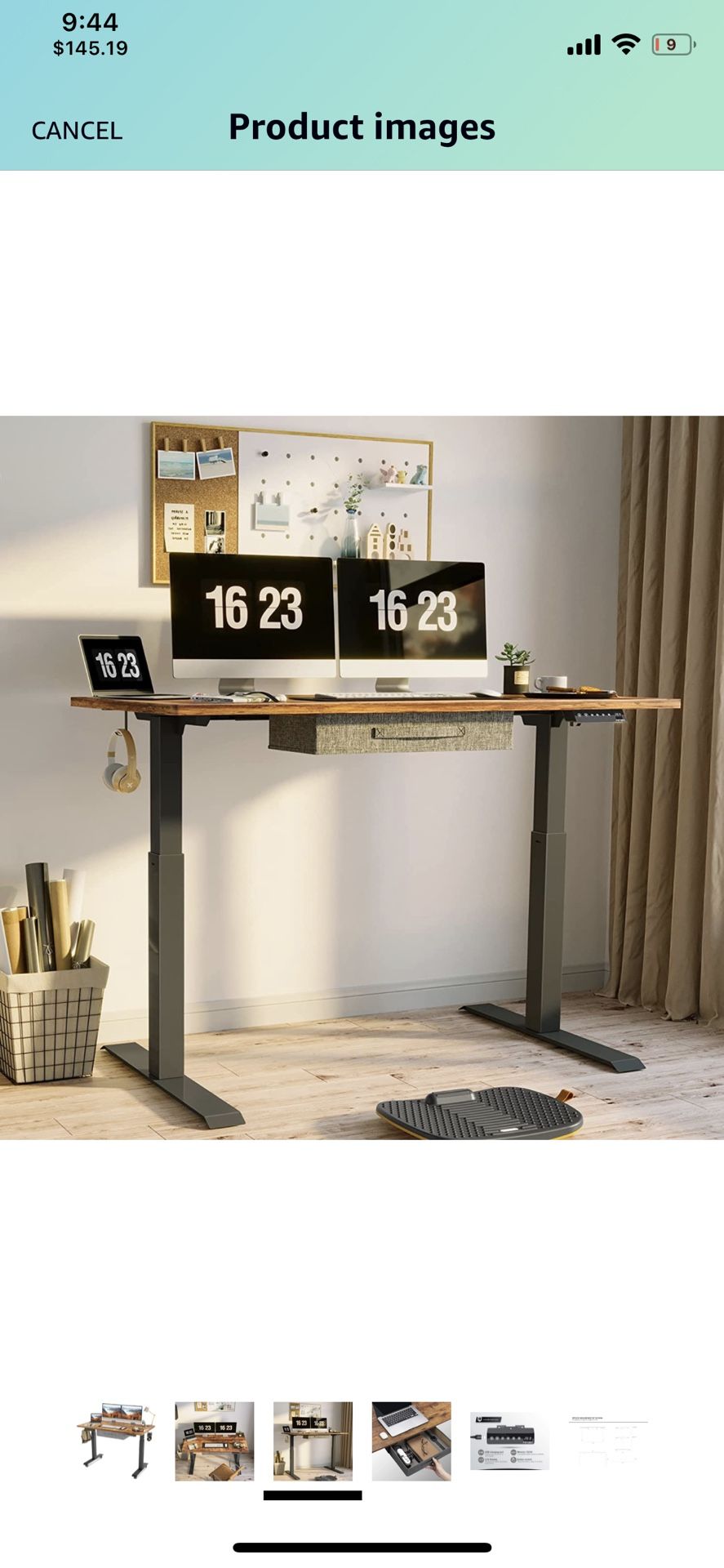 Fezibo Standing Desk w/Drawer 55in