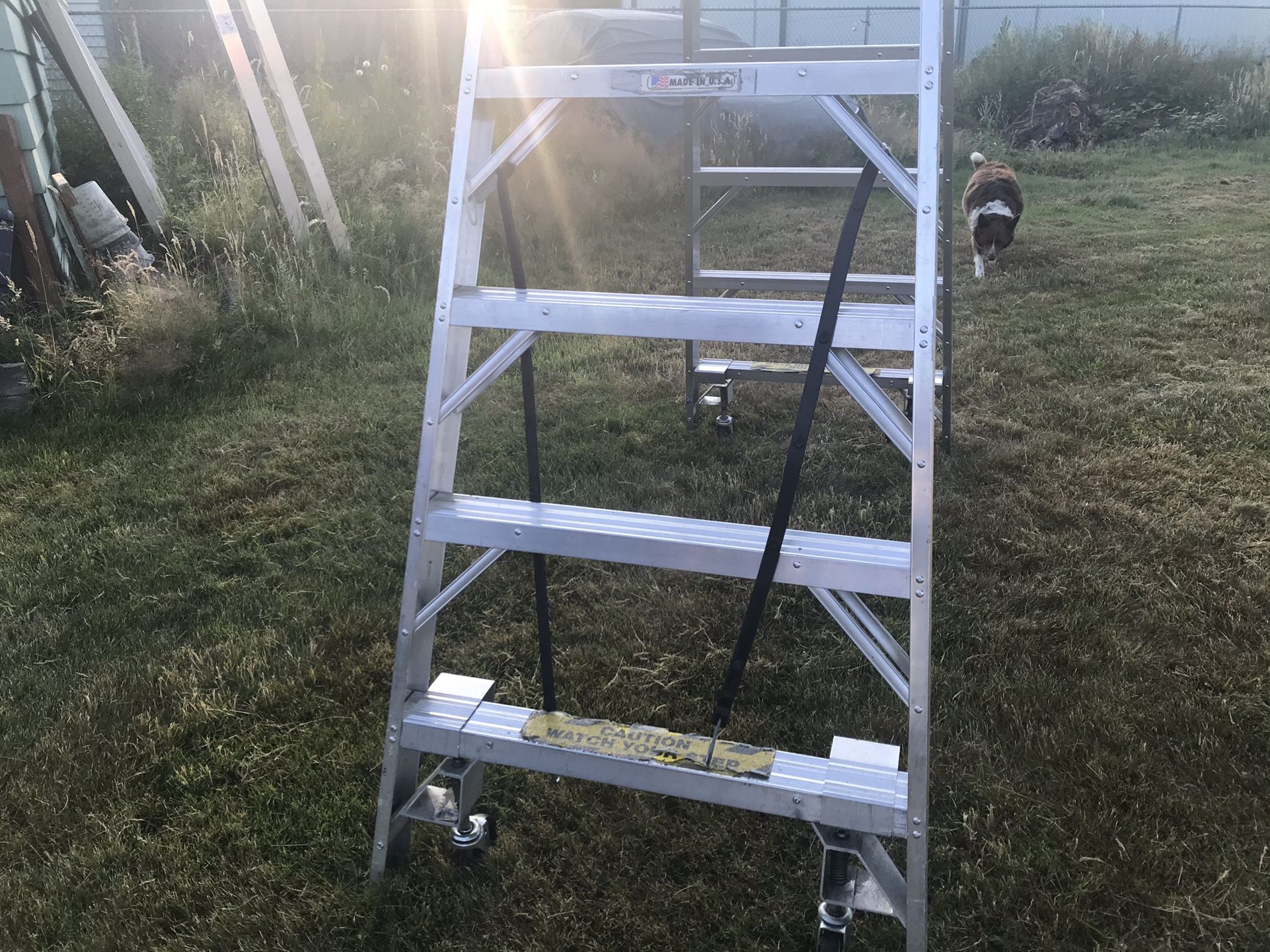 8’ Wheeled A-Frame ladders