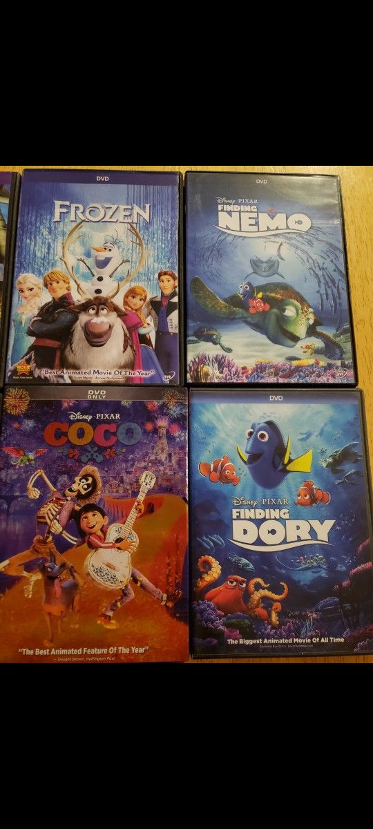 6 Different Disney animated movies