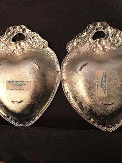 2 Himark Enterprises, Inc. Tarnished Protected Silverplate Trinket Dishes.  Made In Japan. No Scratches. Pet/smoke Free Home. Thumbnail