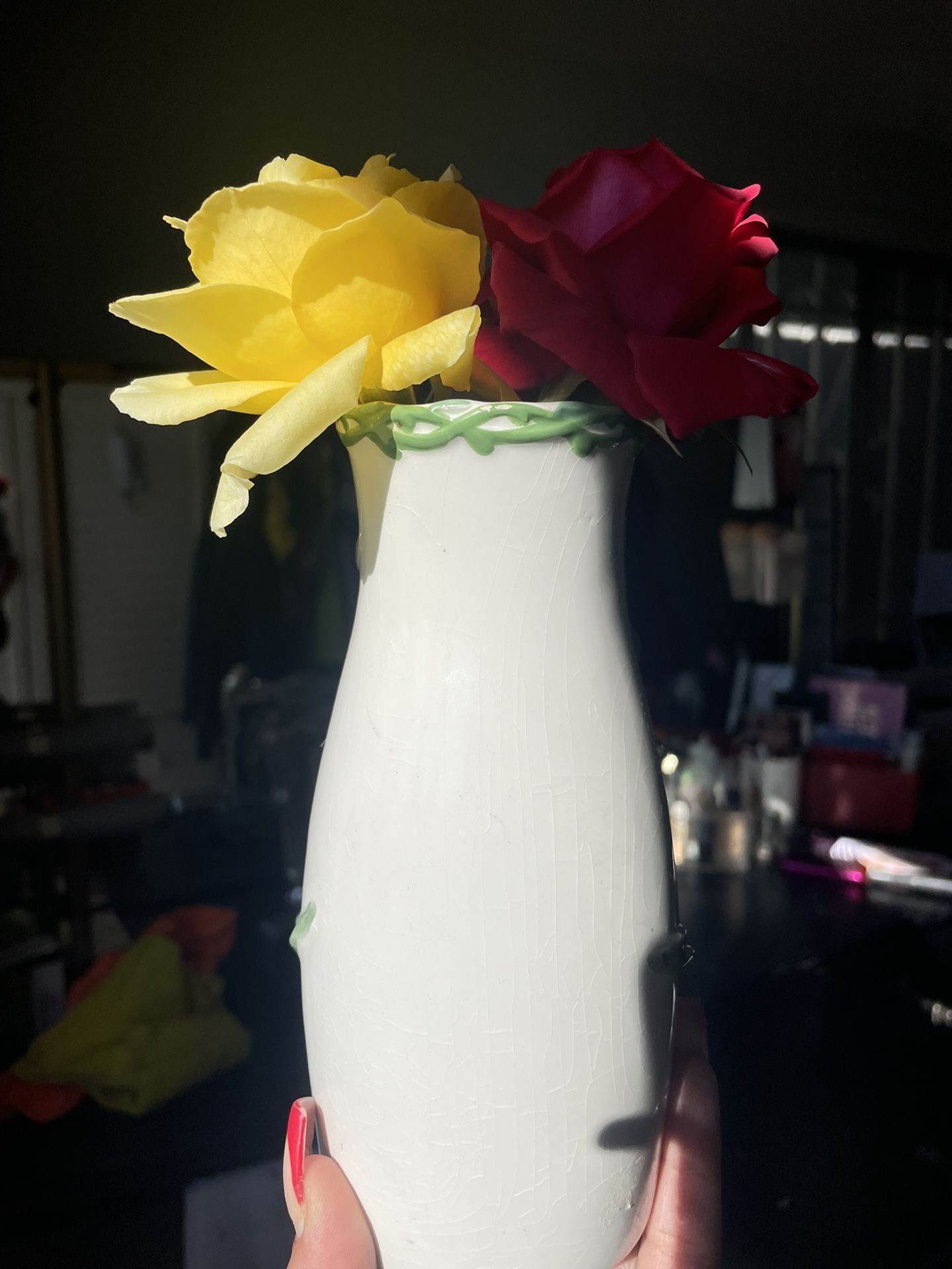 Small White Flower Vase
