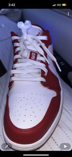 Red & White Air Jordan 1 low Thumbnail