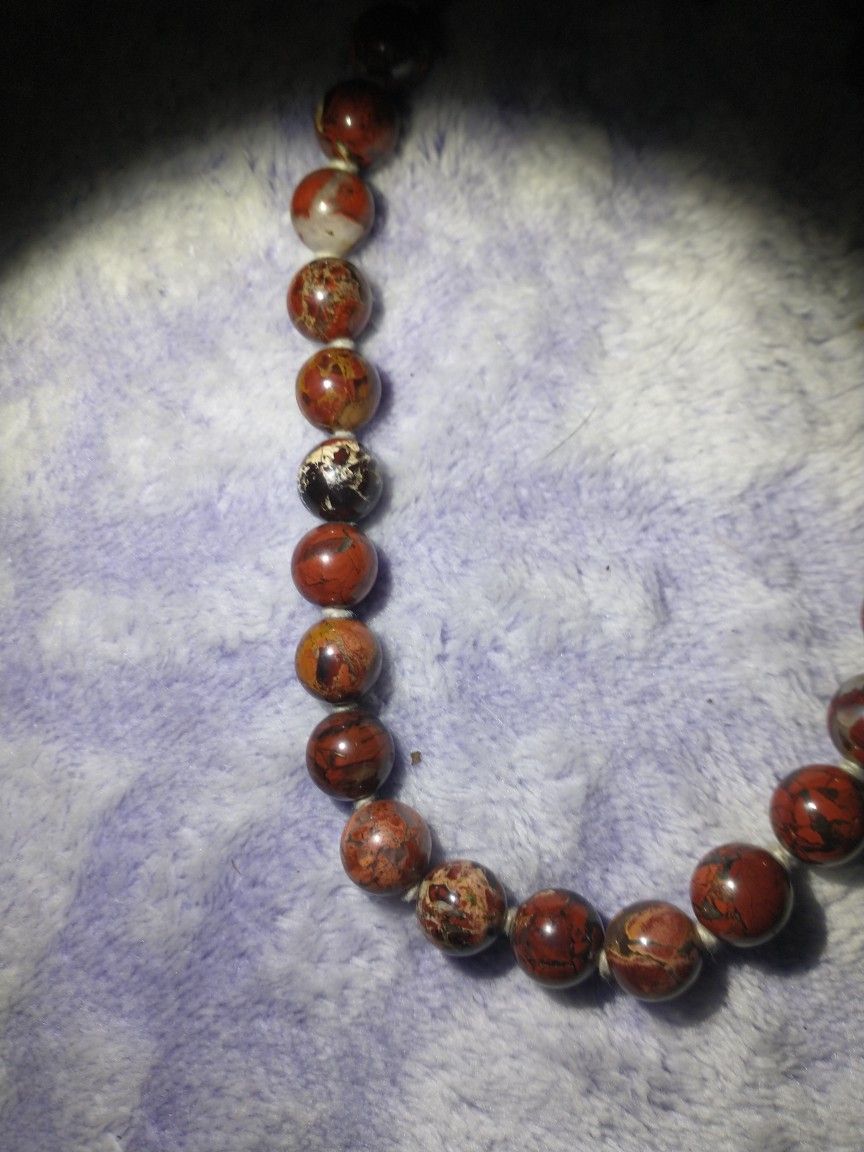 Vintage genuine cherry,cognac, tea Bead Necklace