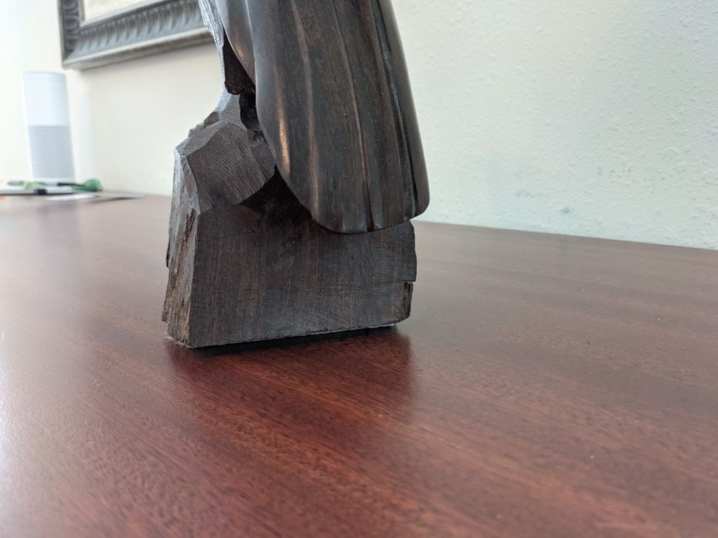 Large Hand Carved Wooden Eagle