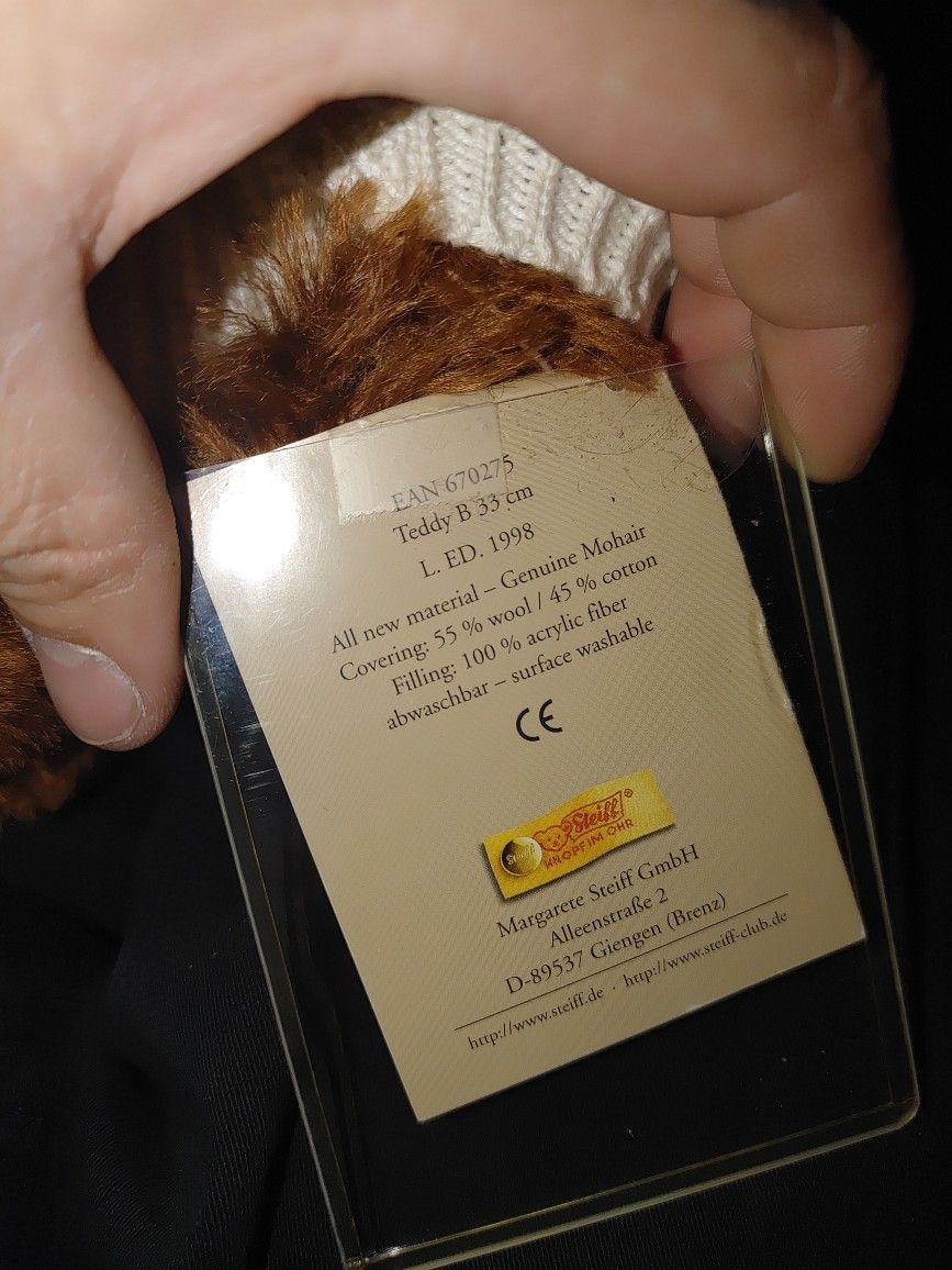 Steiff Teddy B Limited Edition Teddy Bear