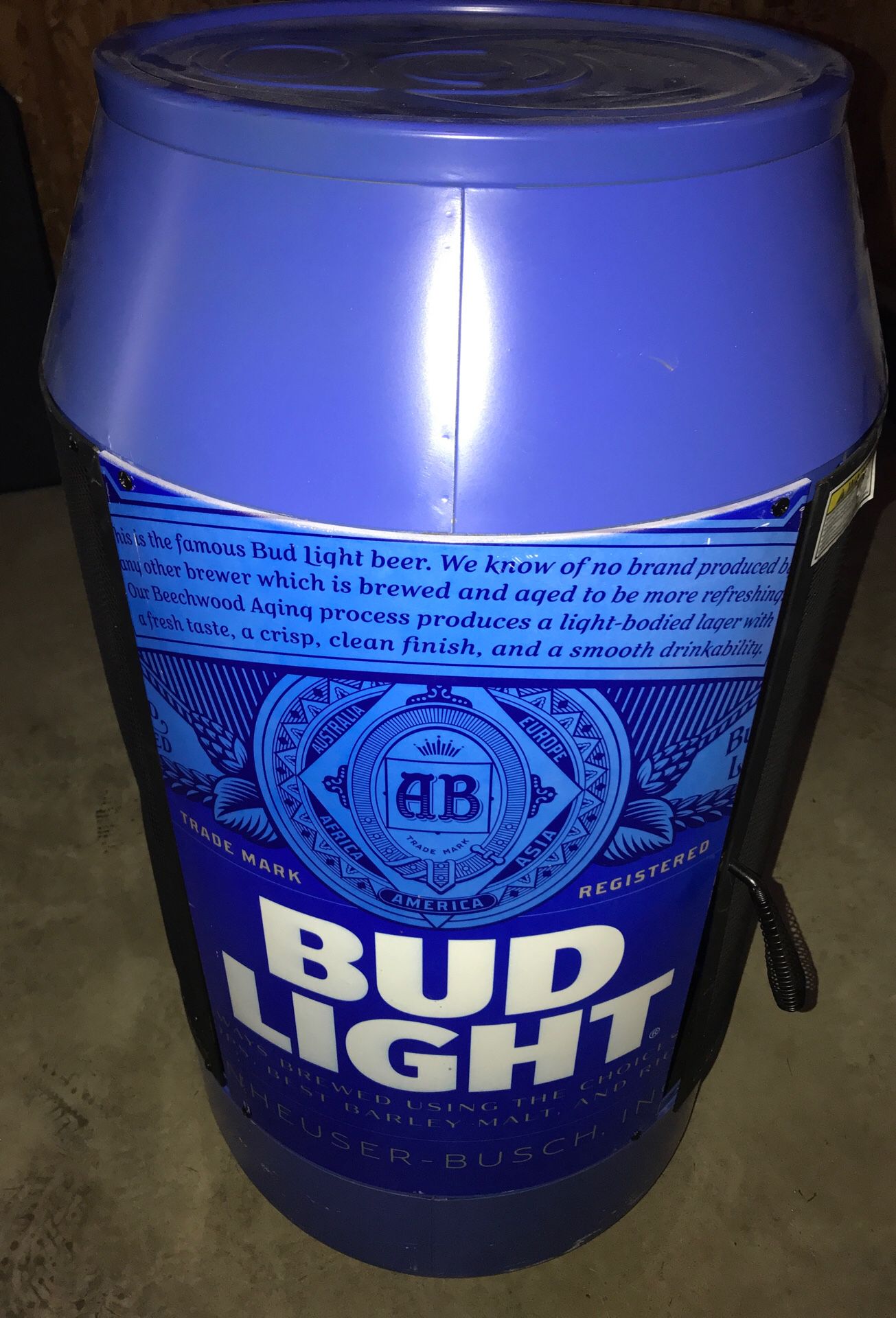 Bud Light Beer Can Shaped Fire Pit, Budweiser Can Fire Pit