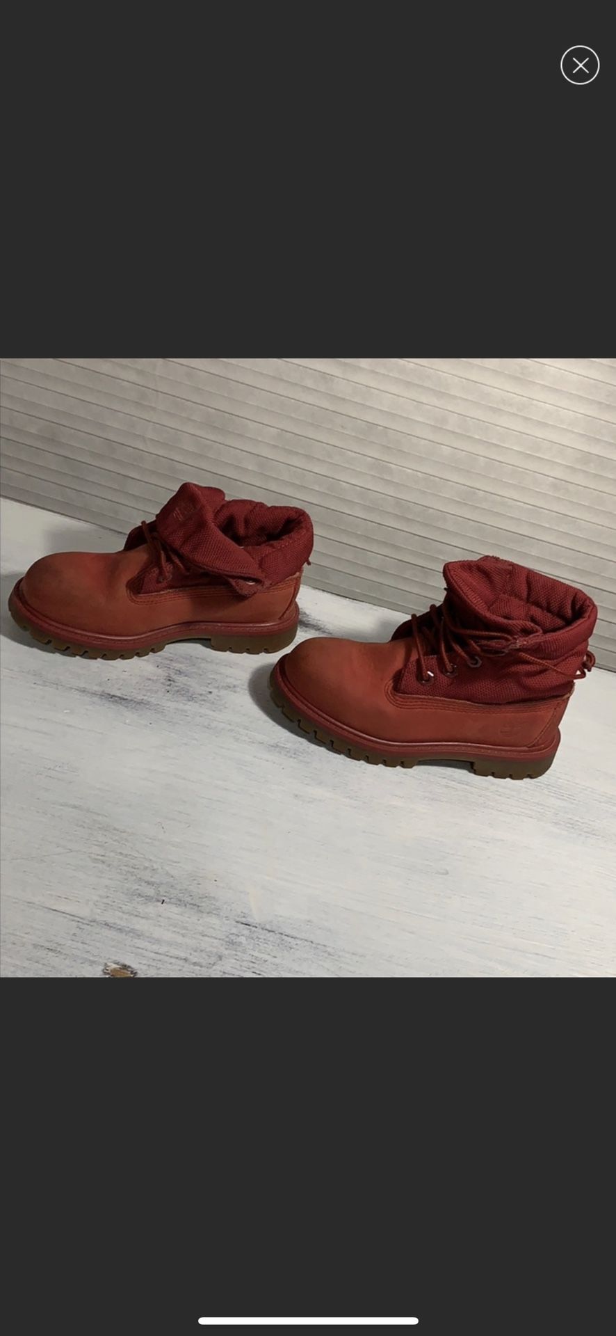 Red Timberland Boots kidd size 11 GUC