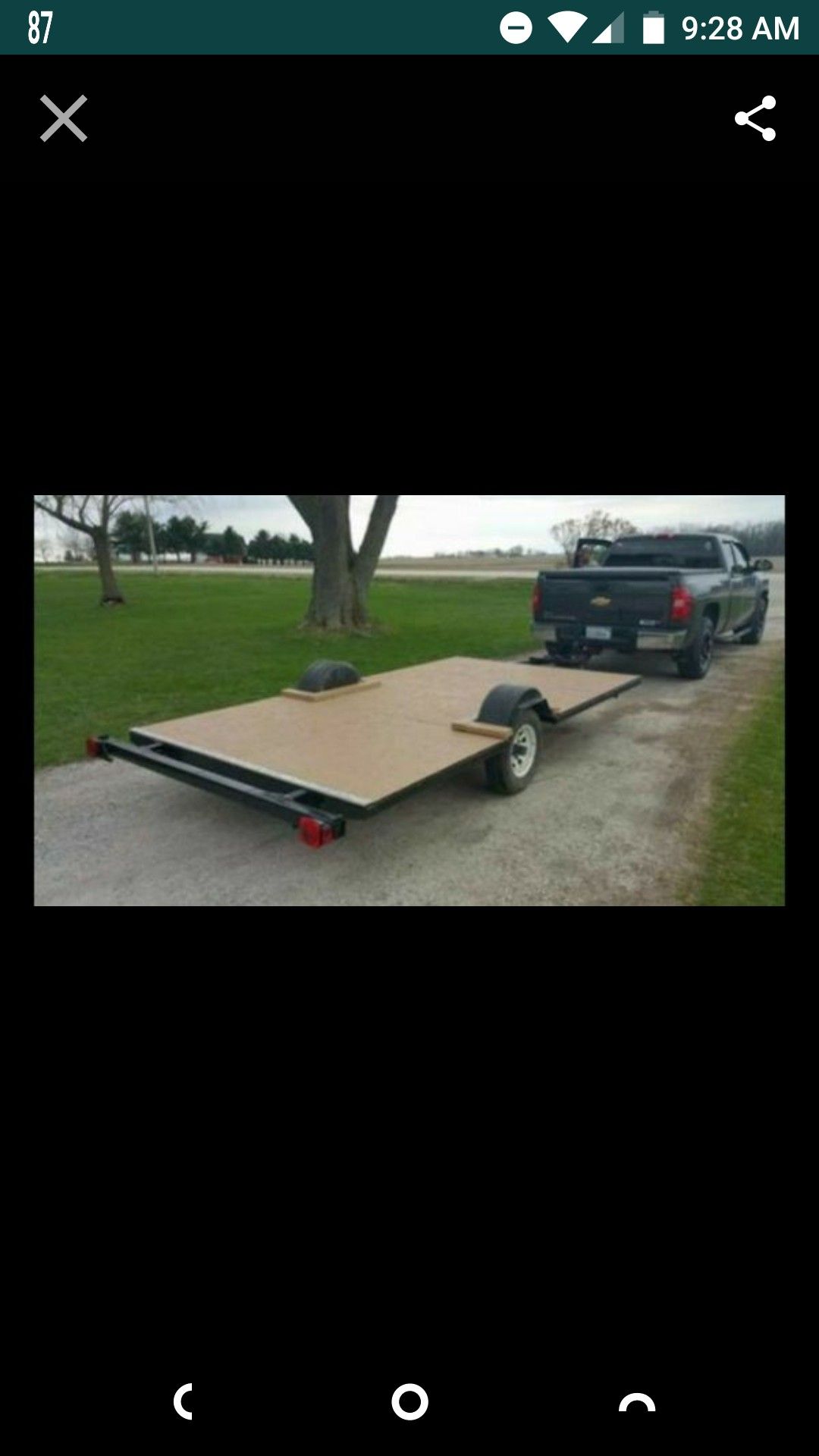 12 foot flat bed utility trailer