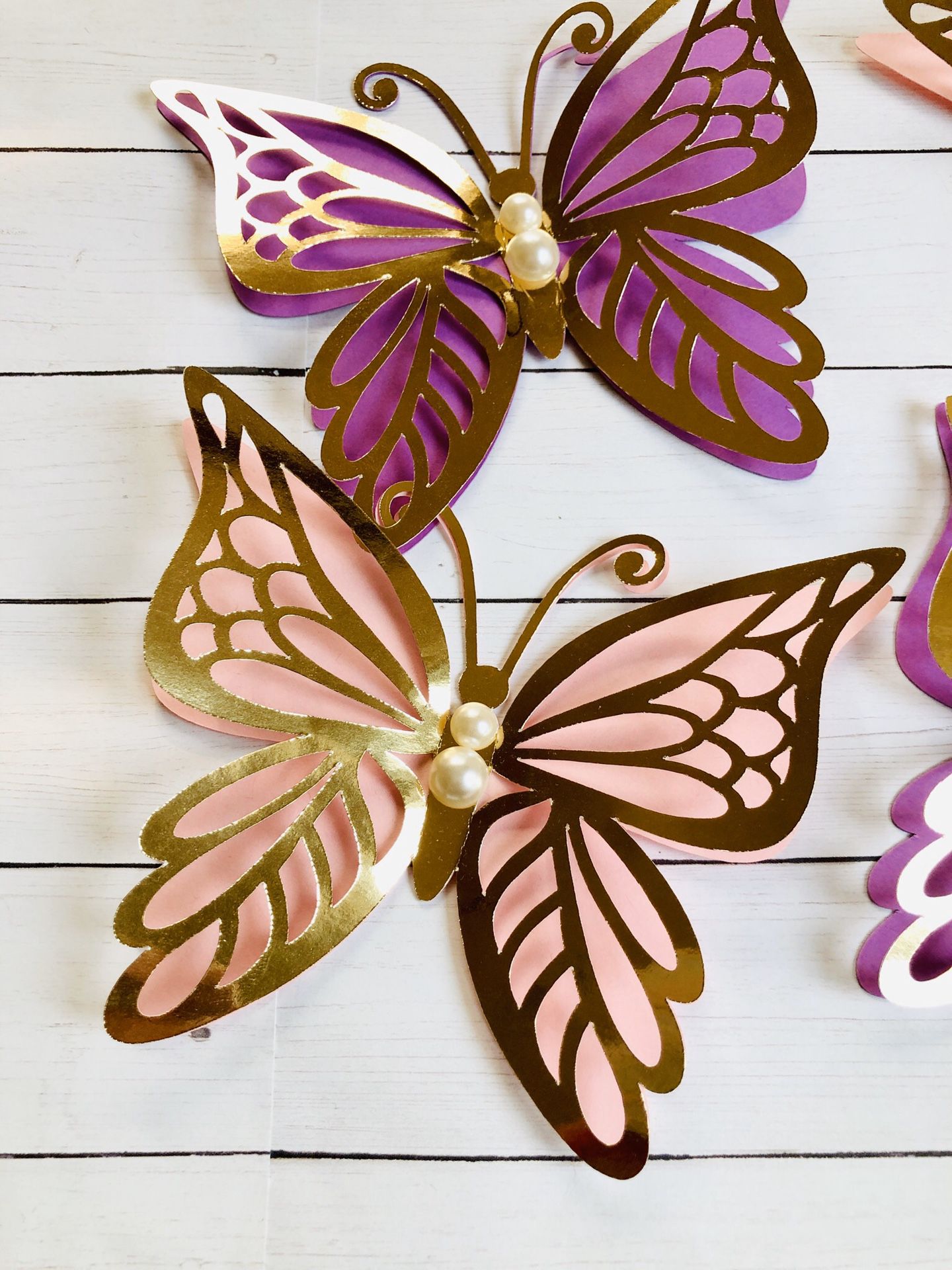3D paper butterflies. 6pc set