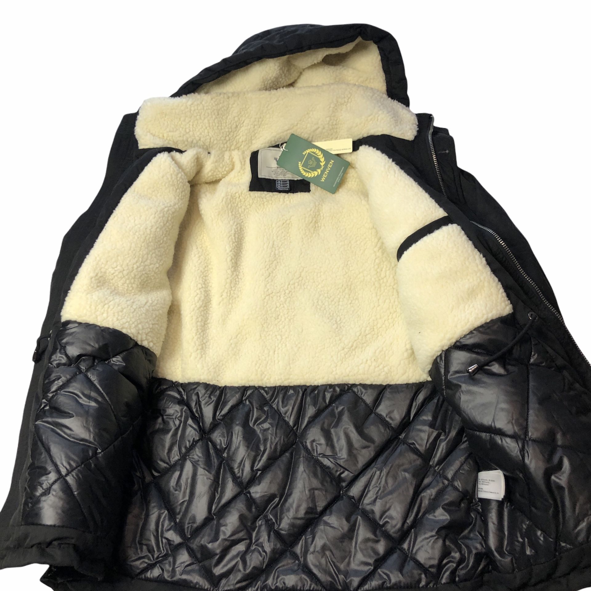 NEW! Black Winter Waterproof Parka Coat Windbreaker L