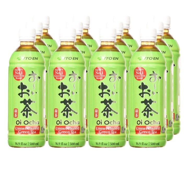 ITO EN UNSWEETENED GREEN TEA 12-16.9 OZ EACH - NEW