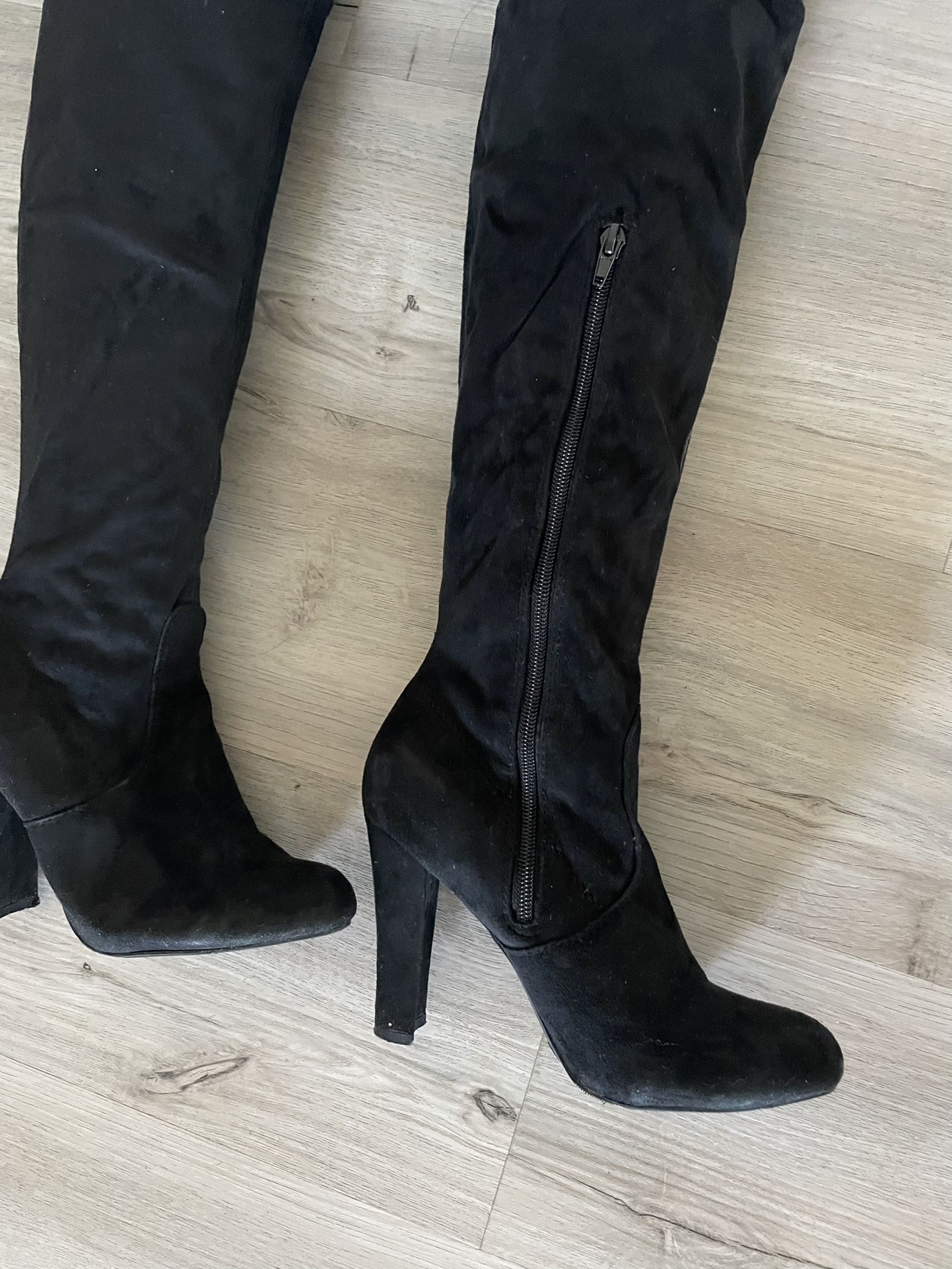 Black Thigh High Boots Size 6 1/2