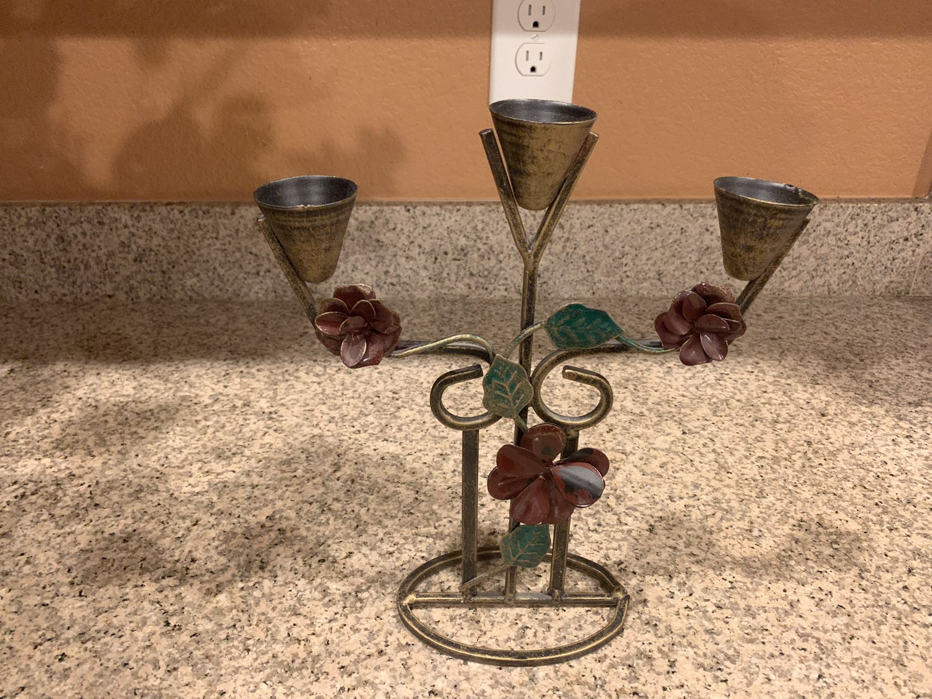 (4) Wall Mount Candles Holders & (1) Table Candle Holder