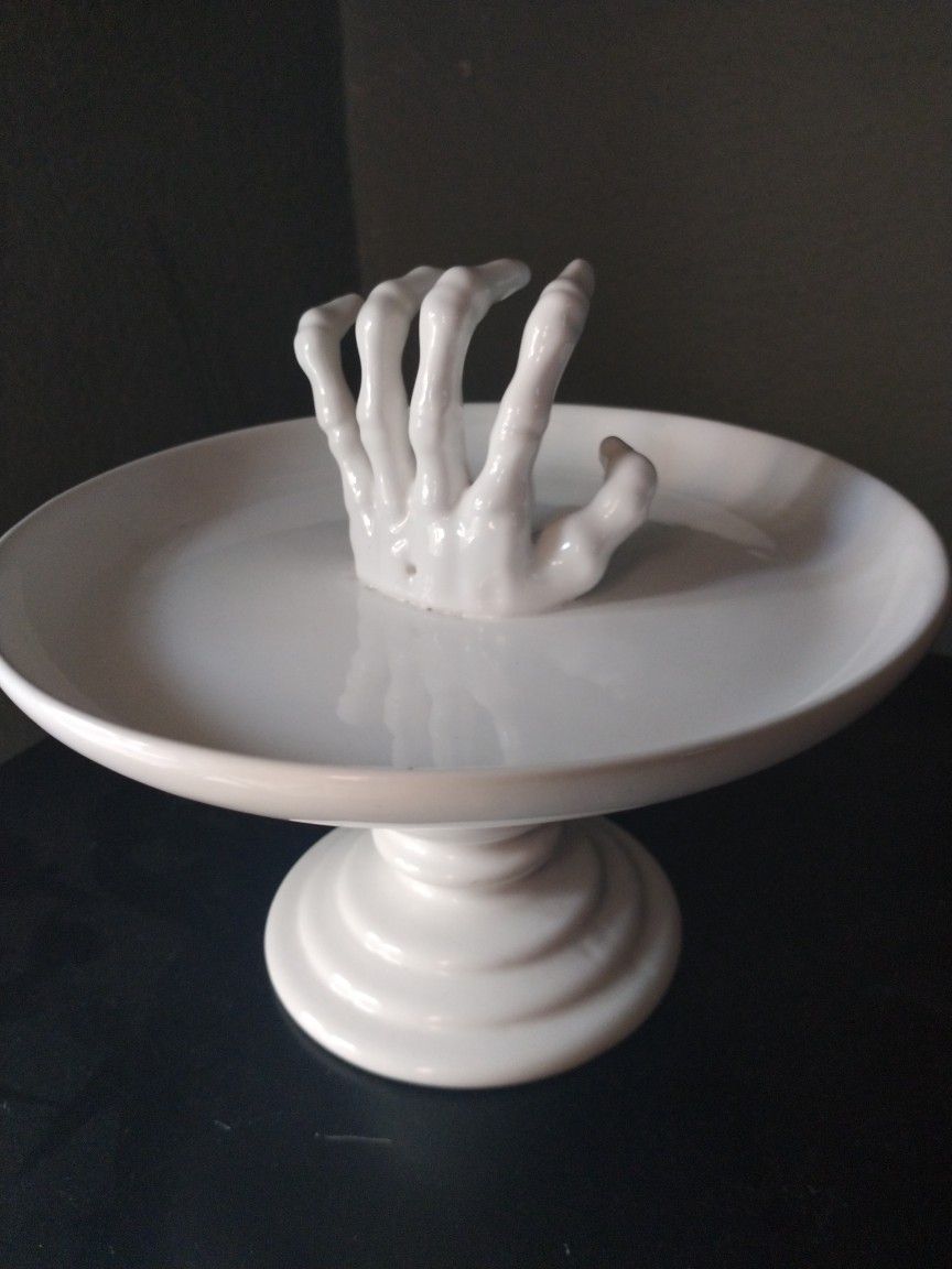 Skeleton Hand Candy Dish